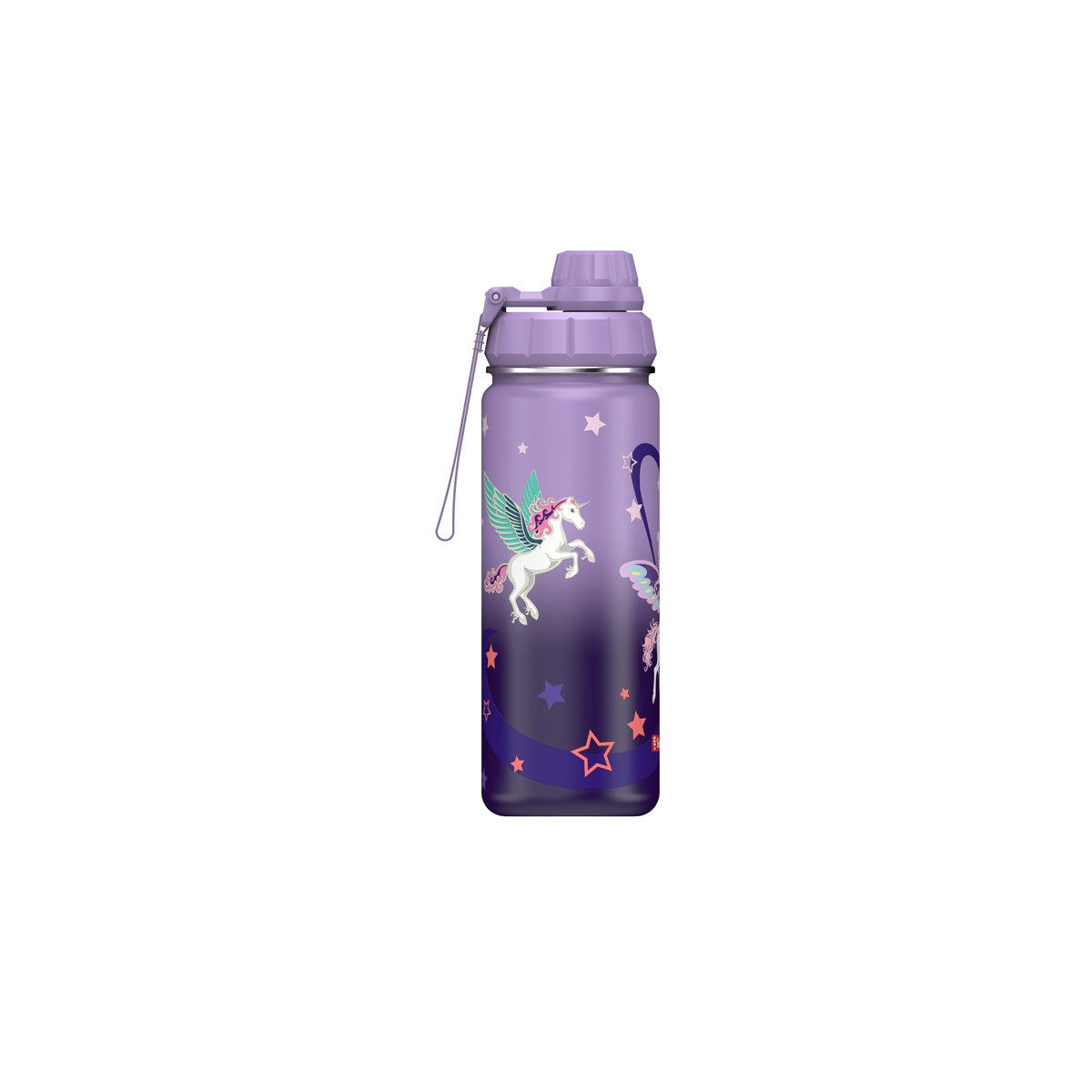 Step by Step Trinkflasche Edelstahl Trinkflasche Dreamy Pegasus 0,5 l, Kinder-Flasche, nicht Spülmaschinengeeignet, 500 ml