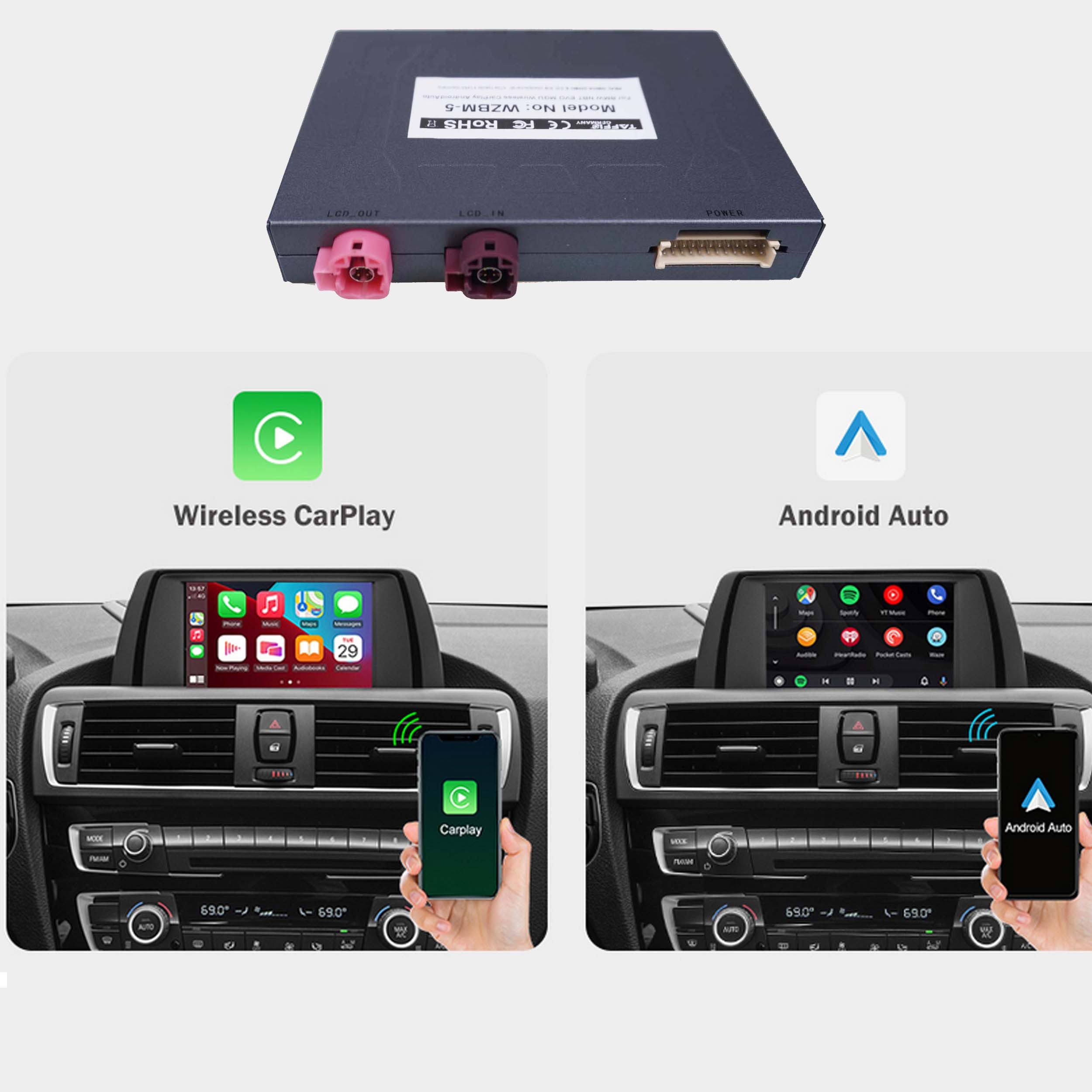 TAFFIO Für BMW NBT F20 F22 F30 F32 F10 F12 F01 E84 X1 X3 X4 X5 X6 CarPlay Navigationsgerät