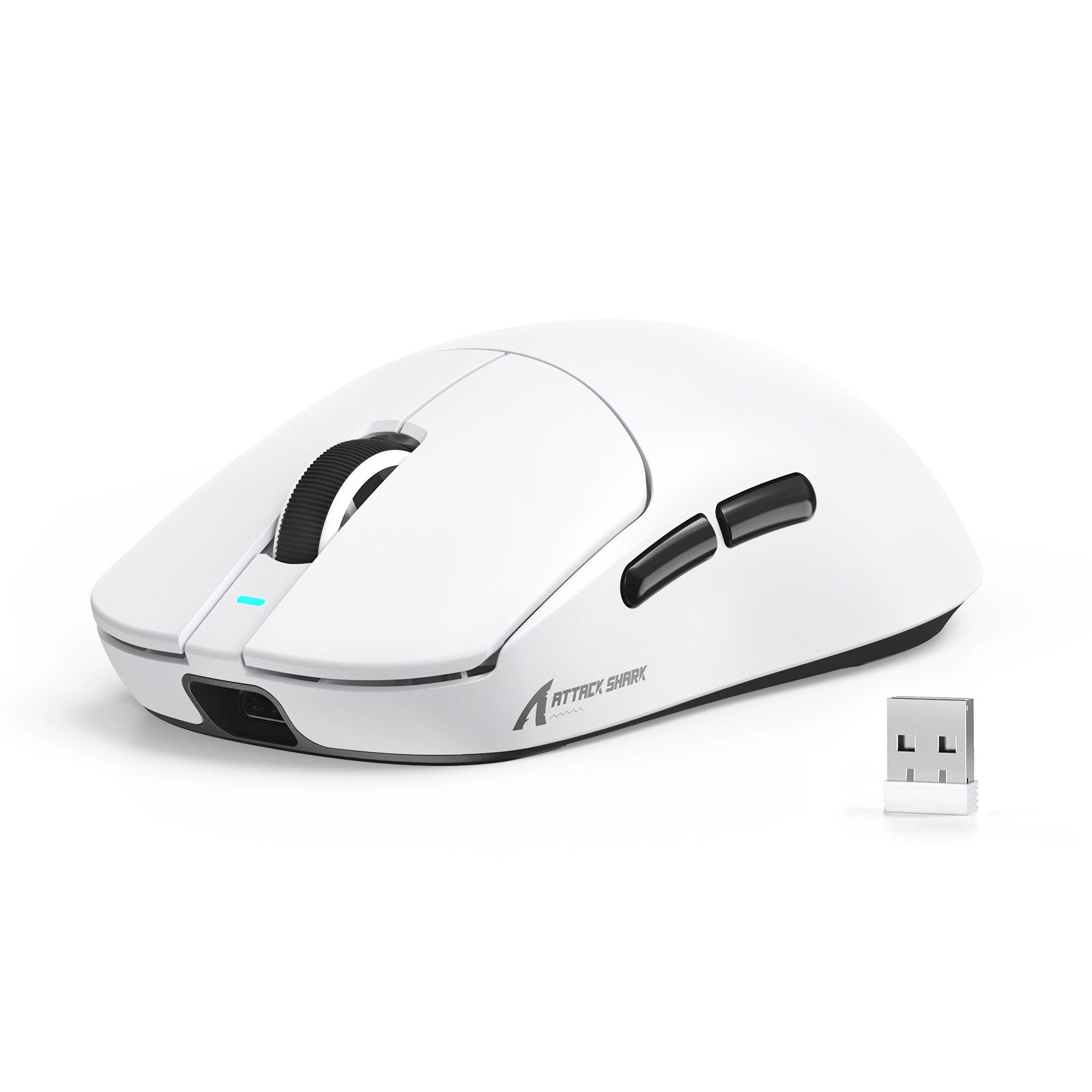 ATTACK SHARK X8SE Kabellose Maus,55 g ultraleicht,ür große Hände,80 Mio. Klicks Gaming-Maus (2.4Ghz, Bluetooth, USB-C, 25.000 DPI.Ultra-Light)