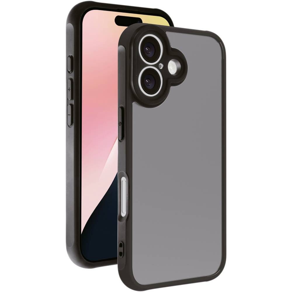 Vivanco Handyhülle Frosted Cover für iPhone 16 mit integriertem, Induktives Laden, Sanddicht, Spritzwasserfest, Staubdicht