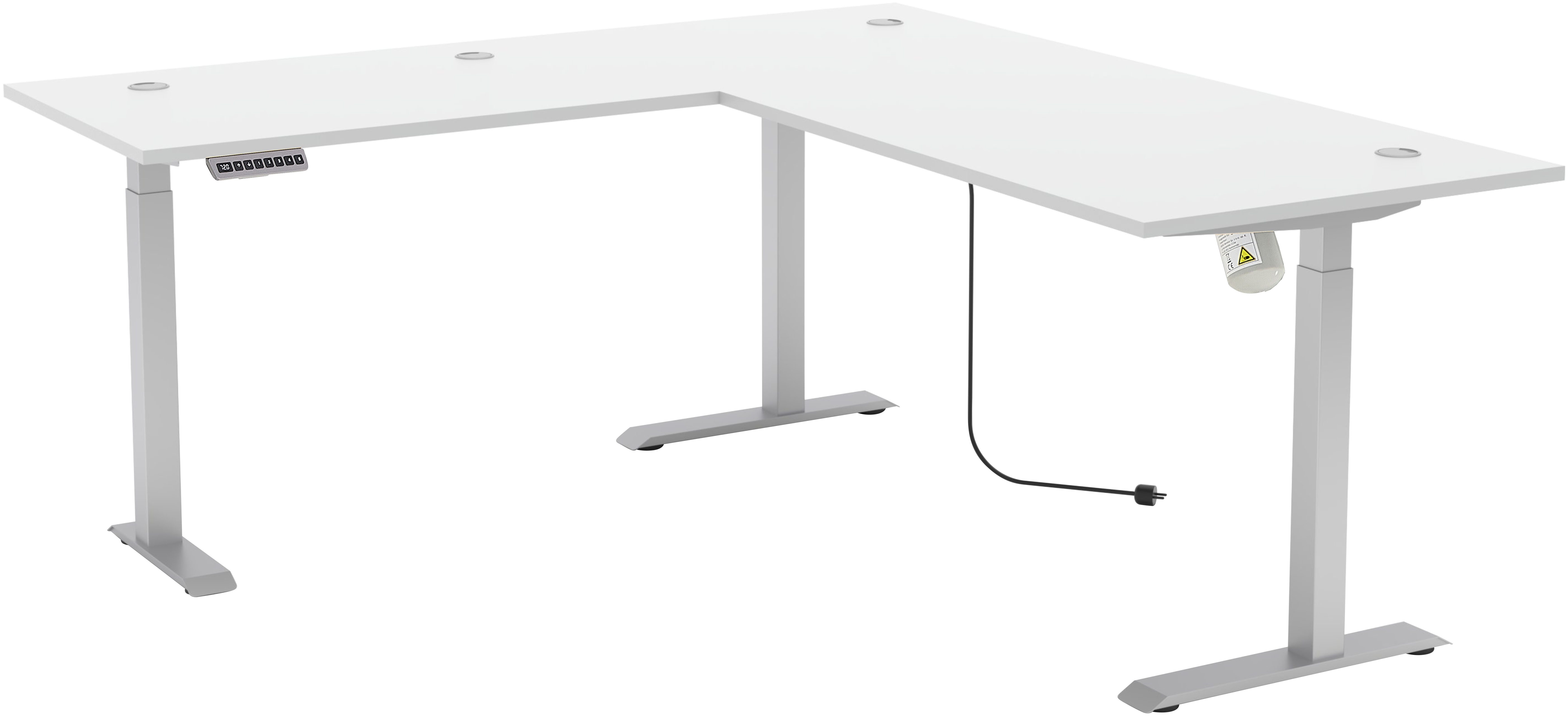 Innostyle Schreibtisch Schreibtisch Santorin, 185/72/173 cm (B/H/T) (1-St), mit motor. Höhenverst. (72-120 cm) mit Memory-Funkt., li/re montierbar