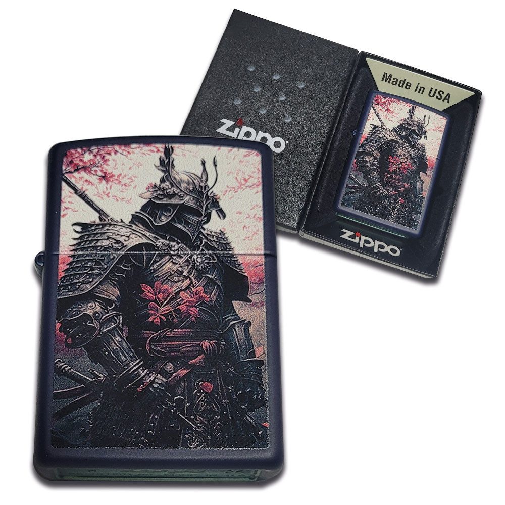 Zippo Feuerzeug Zippo Samurai Knight Warrior Benzinfeuerzeug Geschenk Box