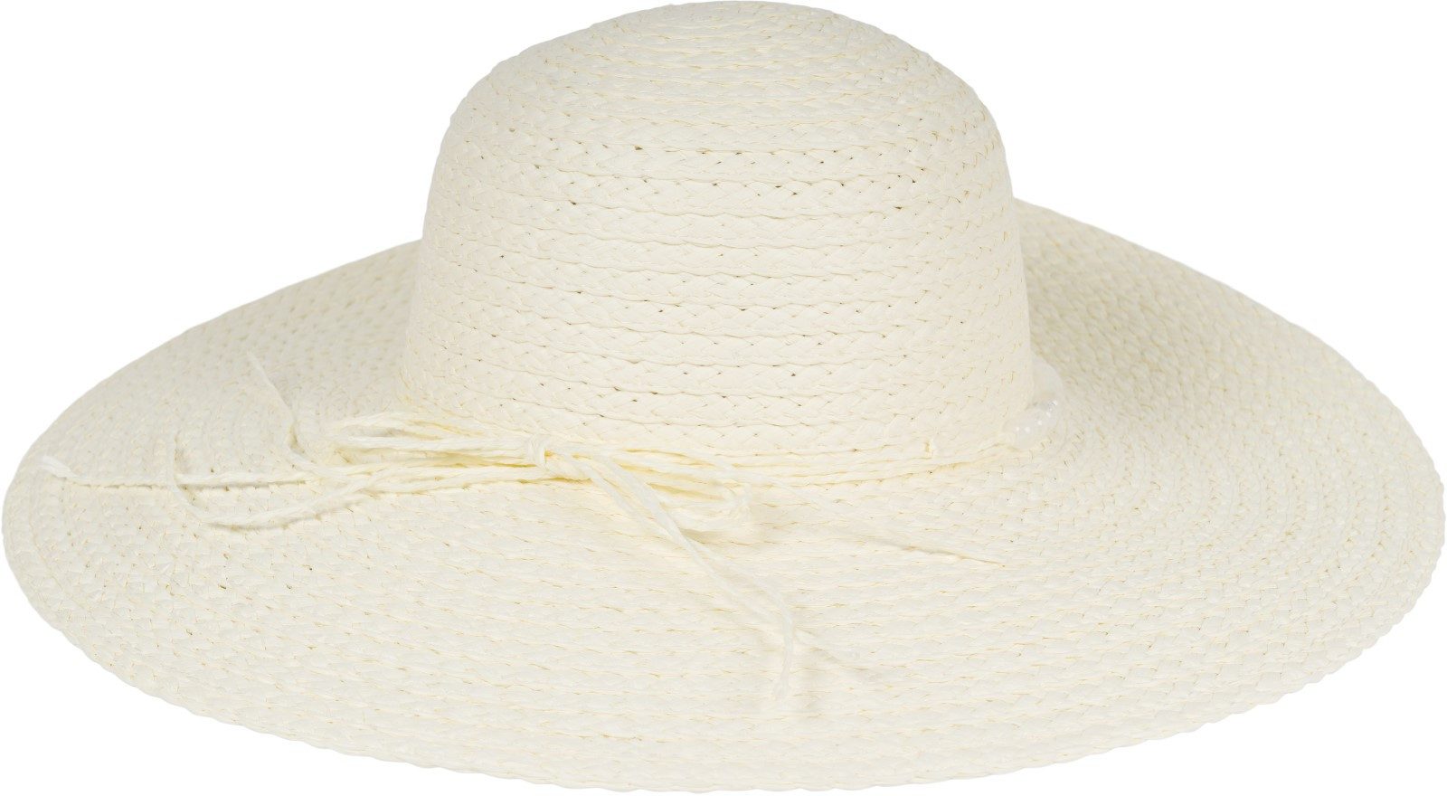 styleBREAKER Sonnenhut Papierstroh Sonnenhut Perlen Hutband (1-St)