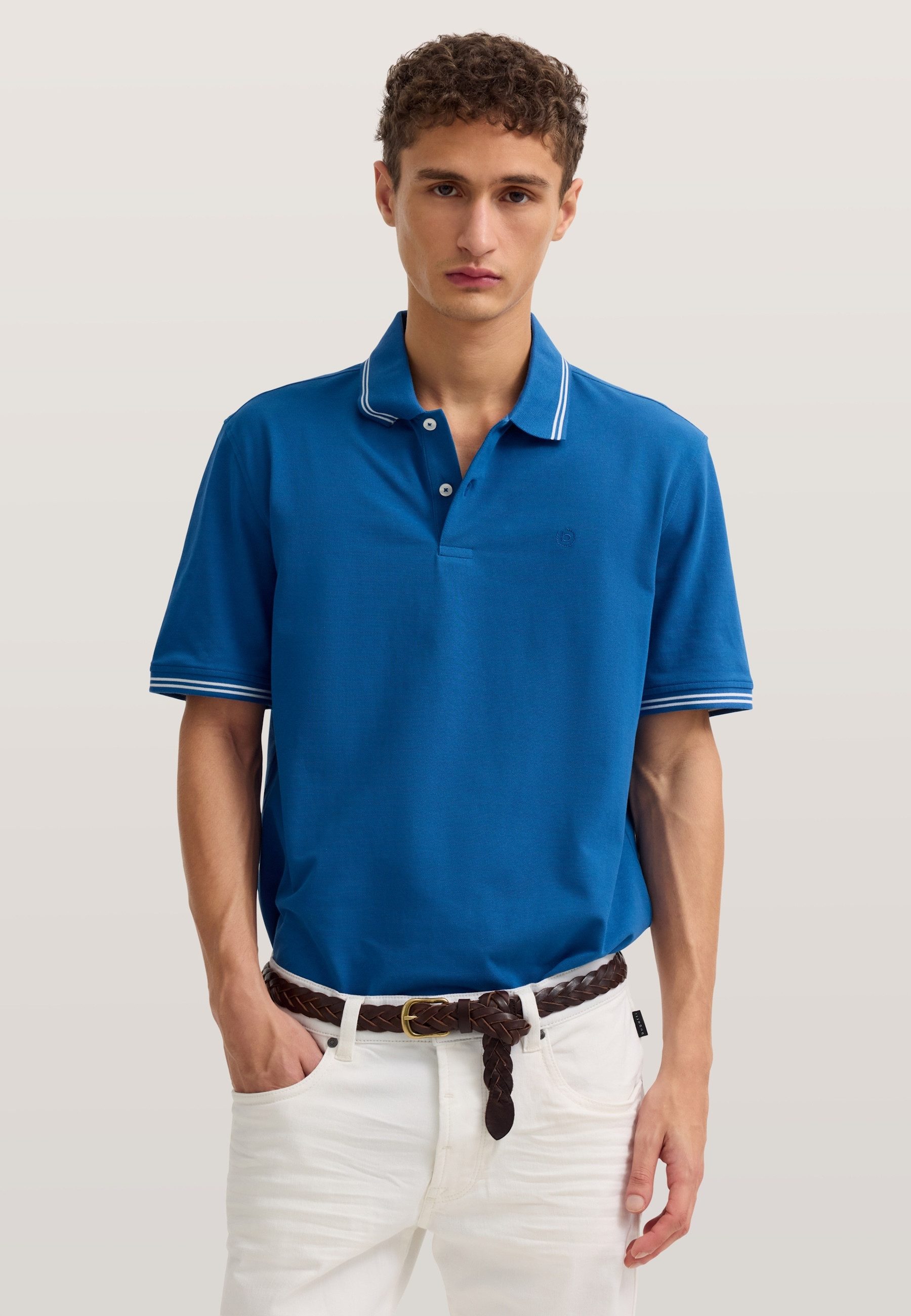 bugatti Poloshirt Modern Fit aus reiner Baumwolle