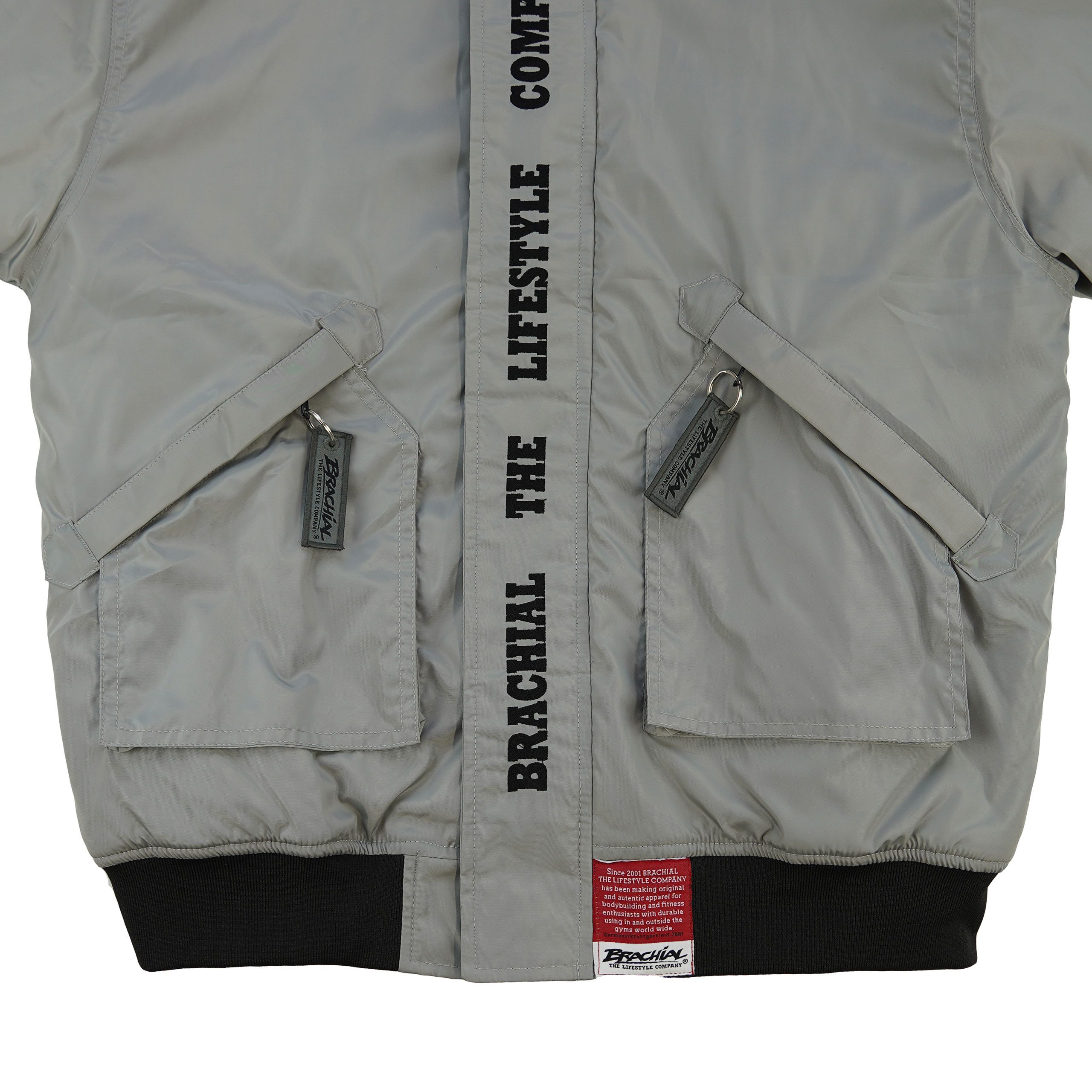 BRACHIAL THE LIFESTYLE COMPANY Bomberjacke Brachial Fliegerjacke "City" grau