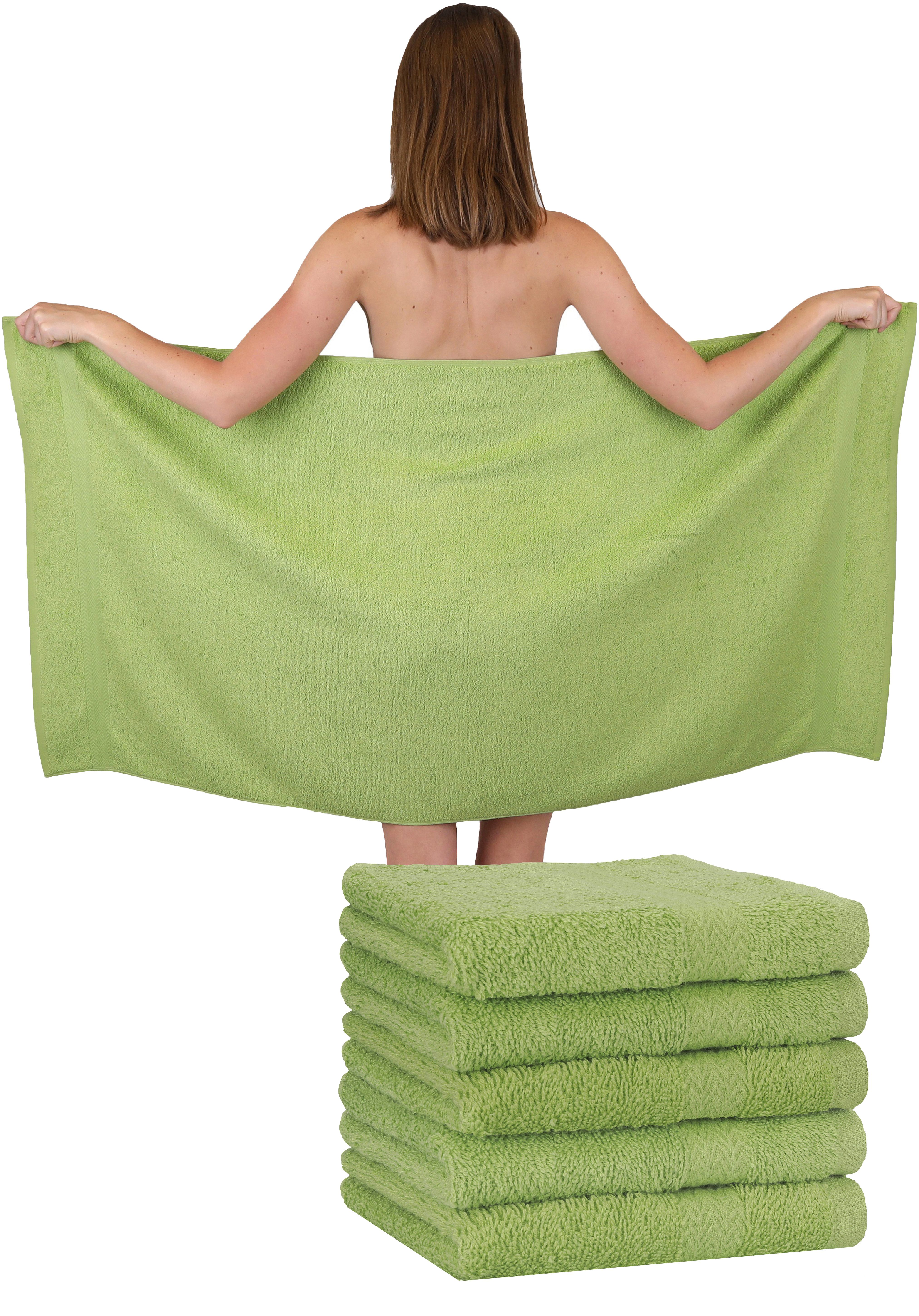 Duschtücher 6 Stück Duschtuch Set Größe 70x140 cm Premium
