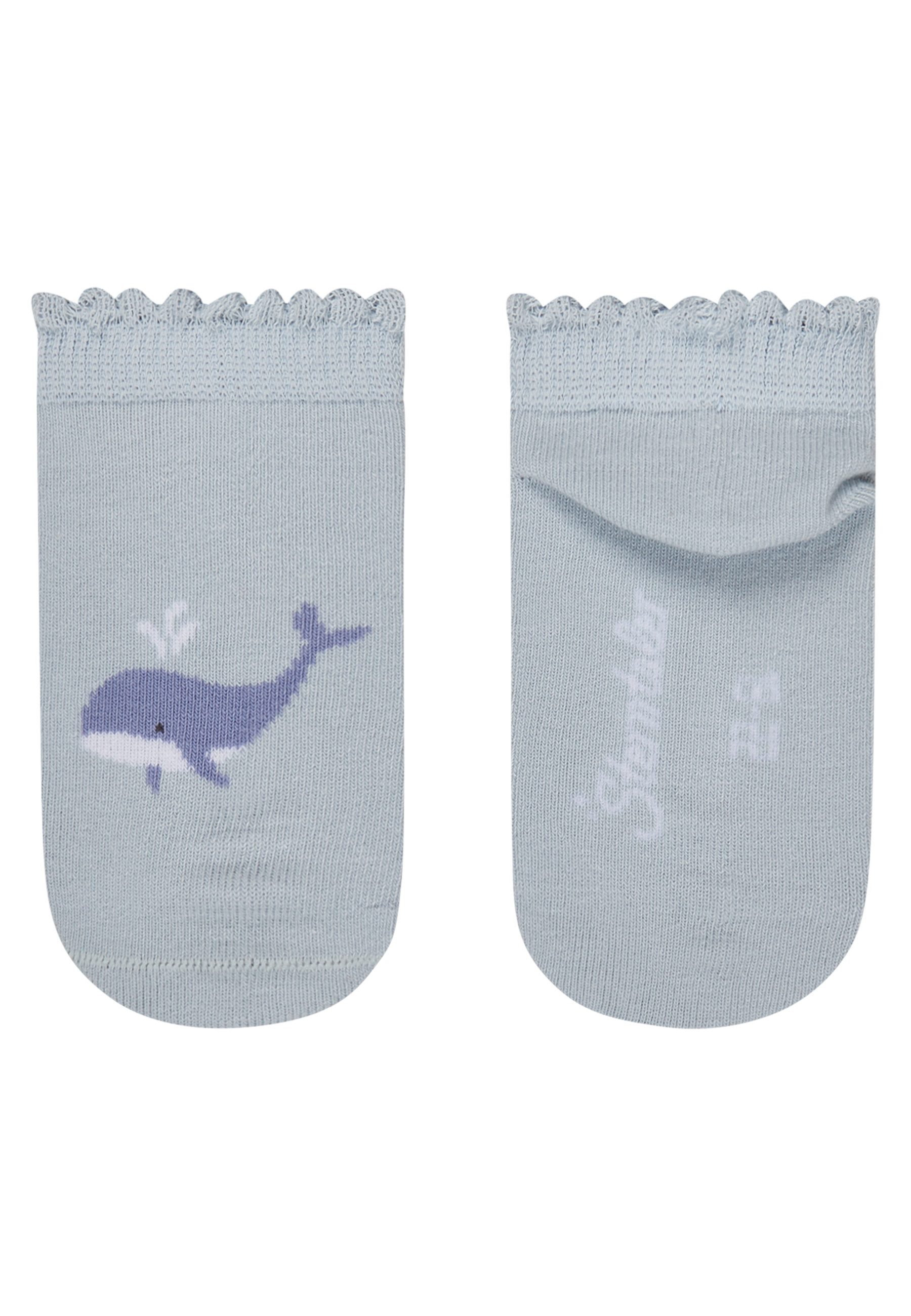 Sterntaler® Sneakersocken Sneaker Socken 3er-Pack Wal (3-Paar, Sneaker Socken 3er-Pack Wal) Sneaker Socken 3er Pack mit Wal, Uni & geringelt, Baumwolle, elastisch