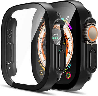 MSM Smartwatch-Hülle Hülle für Apple Watch Ultra 49mm Schutzglas Case Panzerfolie 9H