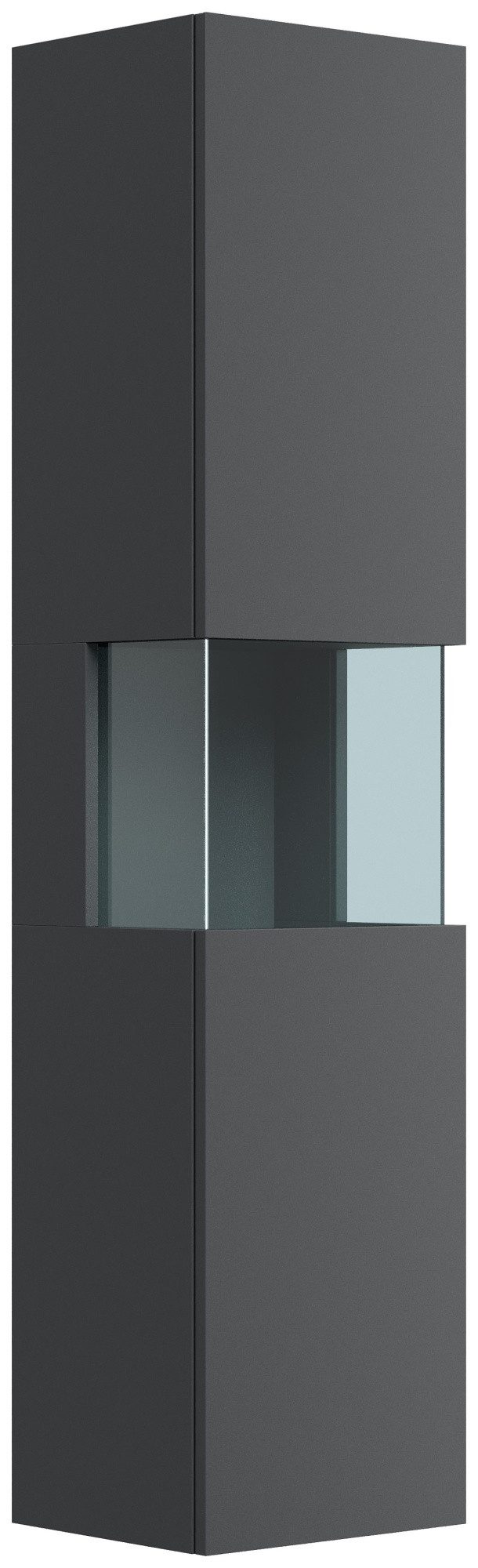 Magnolia Home Hängeschrank Design Badschrank Hochschrank 150cm Softclose Taifun Glaselement graf