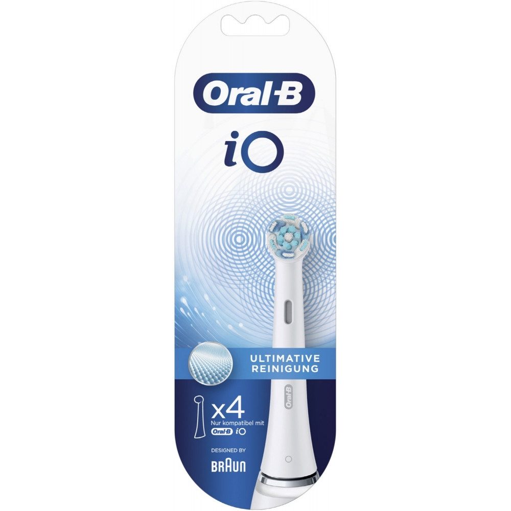 Oral-B Elektrische Zahnbürste Oral-B iO Ultimative Reinigung (4er) Aufsteckbürsten., 4 Aufsteckbürsten, Revolutionäre Magnet-Technologie
