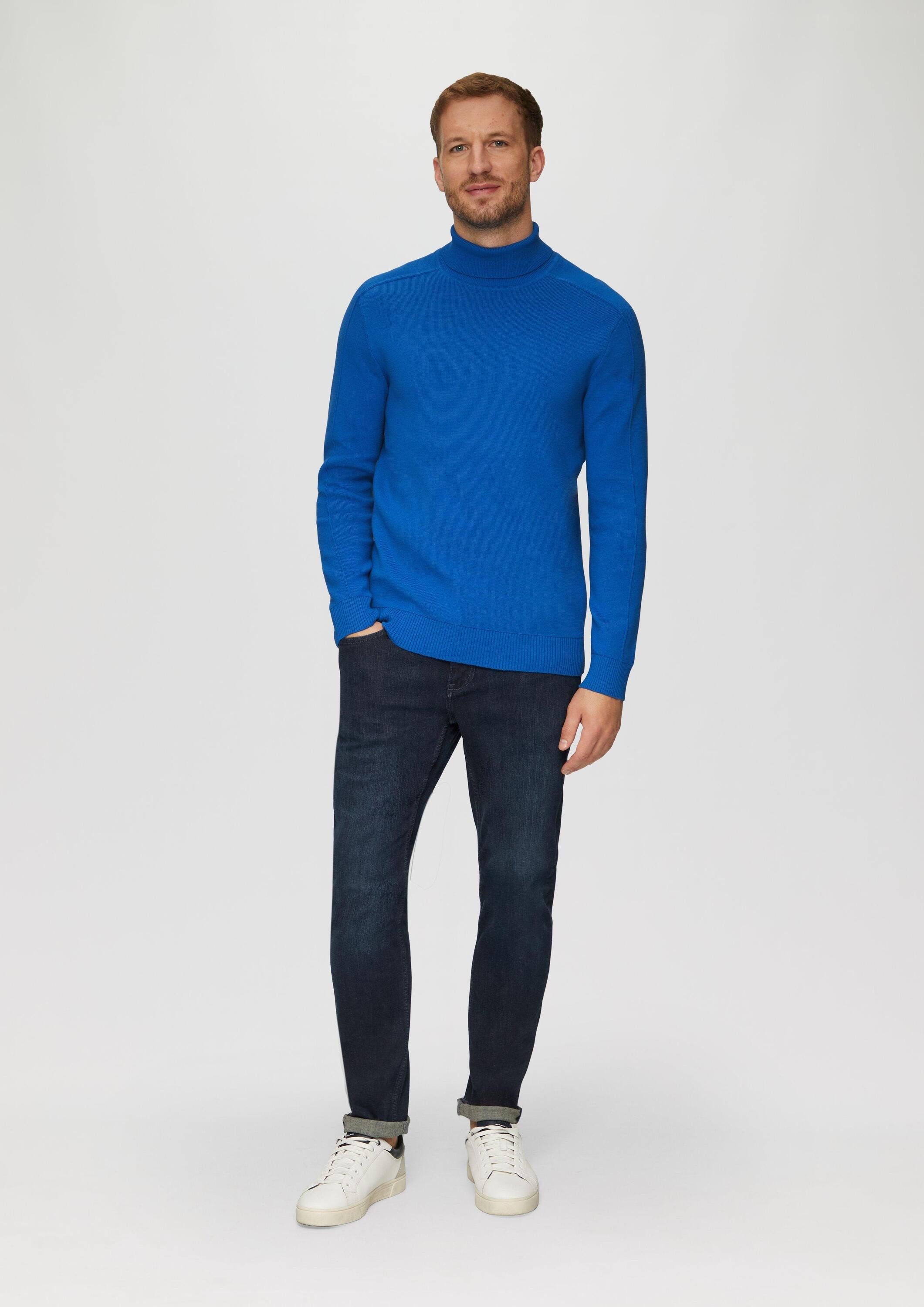 s.Oliver Longpullover Strickpullover Strukturierter Rollkragenpullover mit günstig online kaufen