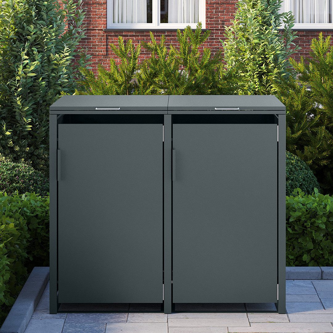 STEELSØN Mülltonnenbox Thoria 240L aus verzinktem Stahl (Anthrazit, verfügb günstig online kaufen