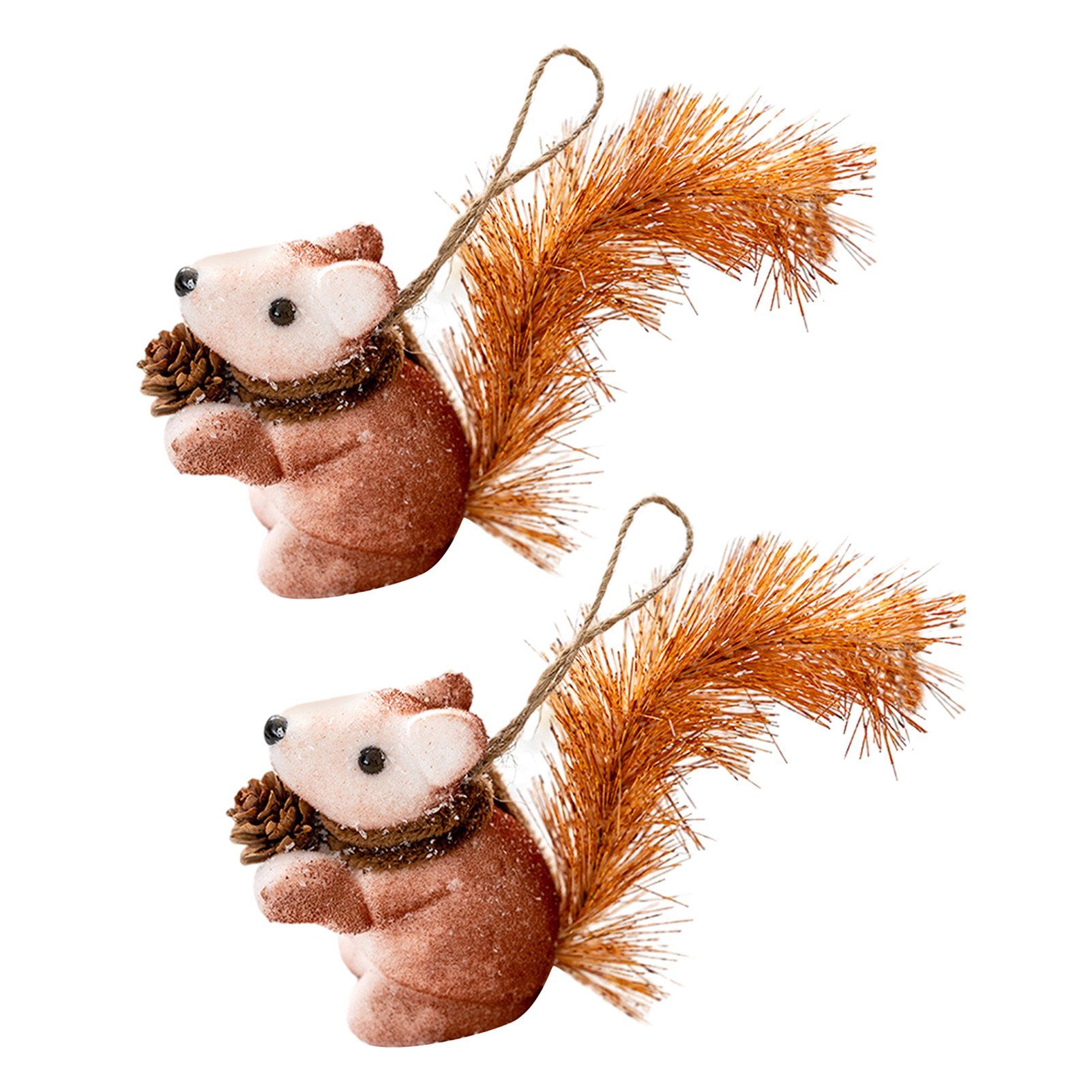 Eichhörnchen-Spielzeug-Anhänger Den 2a Blusmart 2 Christbaumschmuck Für Stück braun Niedliche
