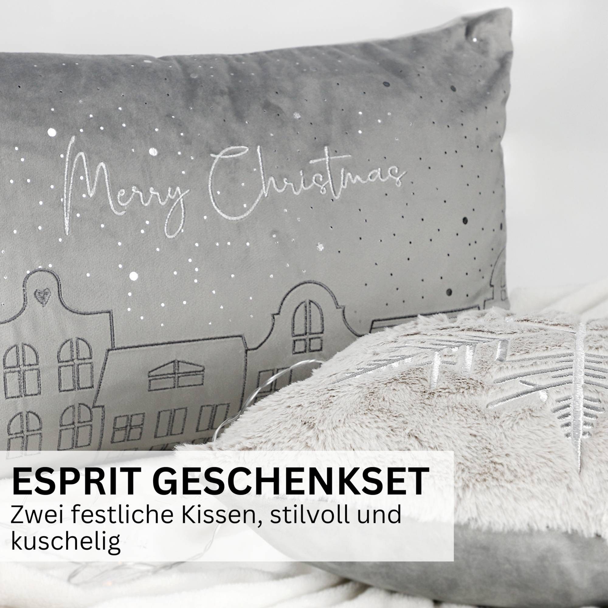 Esprit Kissenhülle TOWN Zierkissenhülle Weihnachten, (1 Stück), 40 x 60 cm günstig online kaufen