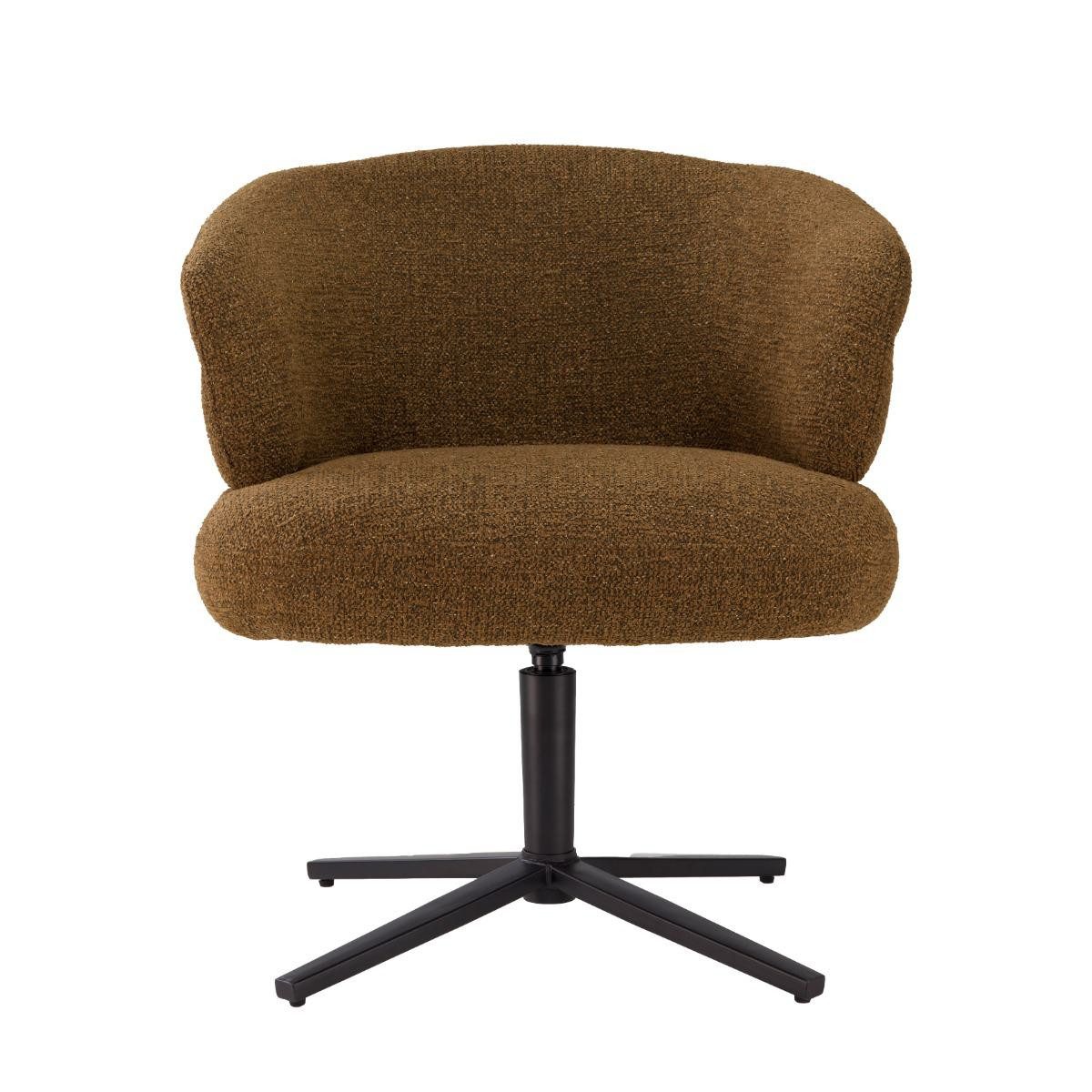Natur24 Esszimmerstuhl Caramel Sessel 65 x 81 x 69 cm Polyester Stahl Braun.