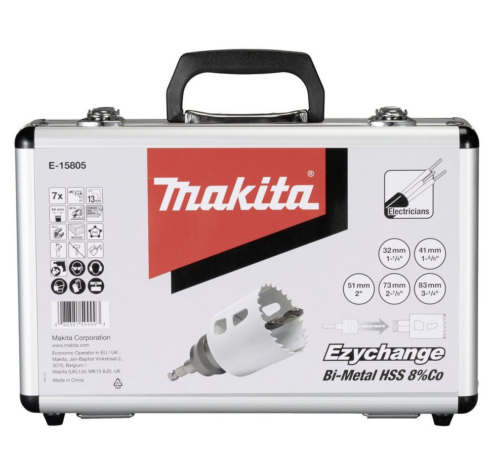 Thumbnail - Makita Bohrkrone Makita E-15805 Lochsägen-Set 7teilig 32 mm, 41 mm, 51 mm, 73 mm, 83 m