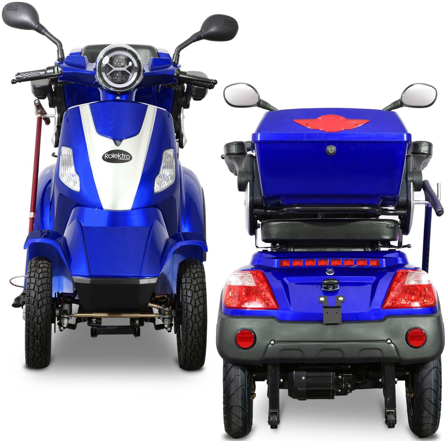 Rolektro Elektromobil Rolektro E-Quad 25 V.2, Blei-Gel-Akku, 1000 W, 25 km/h, (mit Topcase)