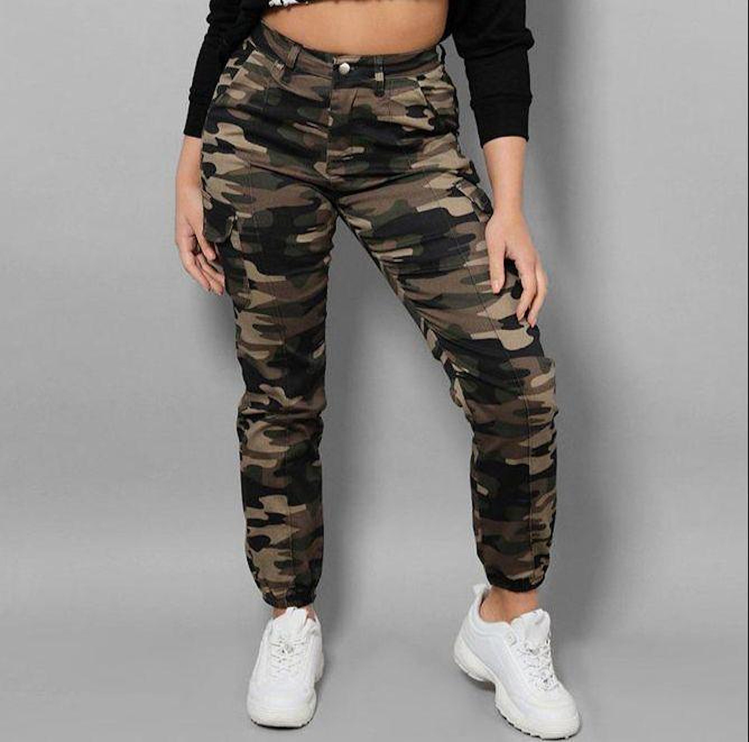 Worldclassca Cargohose Grün Cargohose Camouflage Worldclassca Hose Outdoor Pants Camouflage Freizeithose