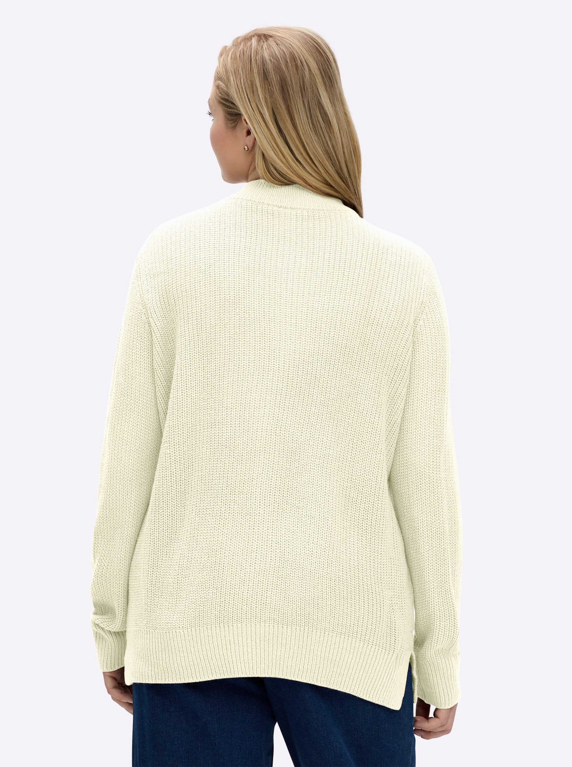 Sieh an! Strickpullover Pullover Langarm Rippoptik