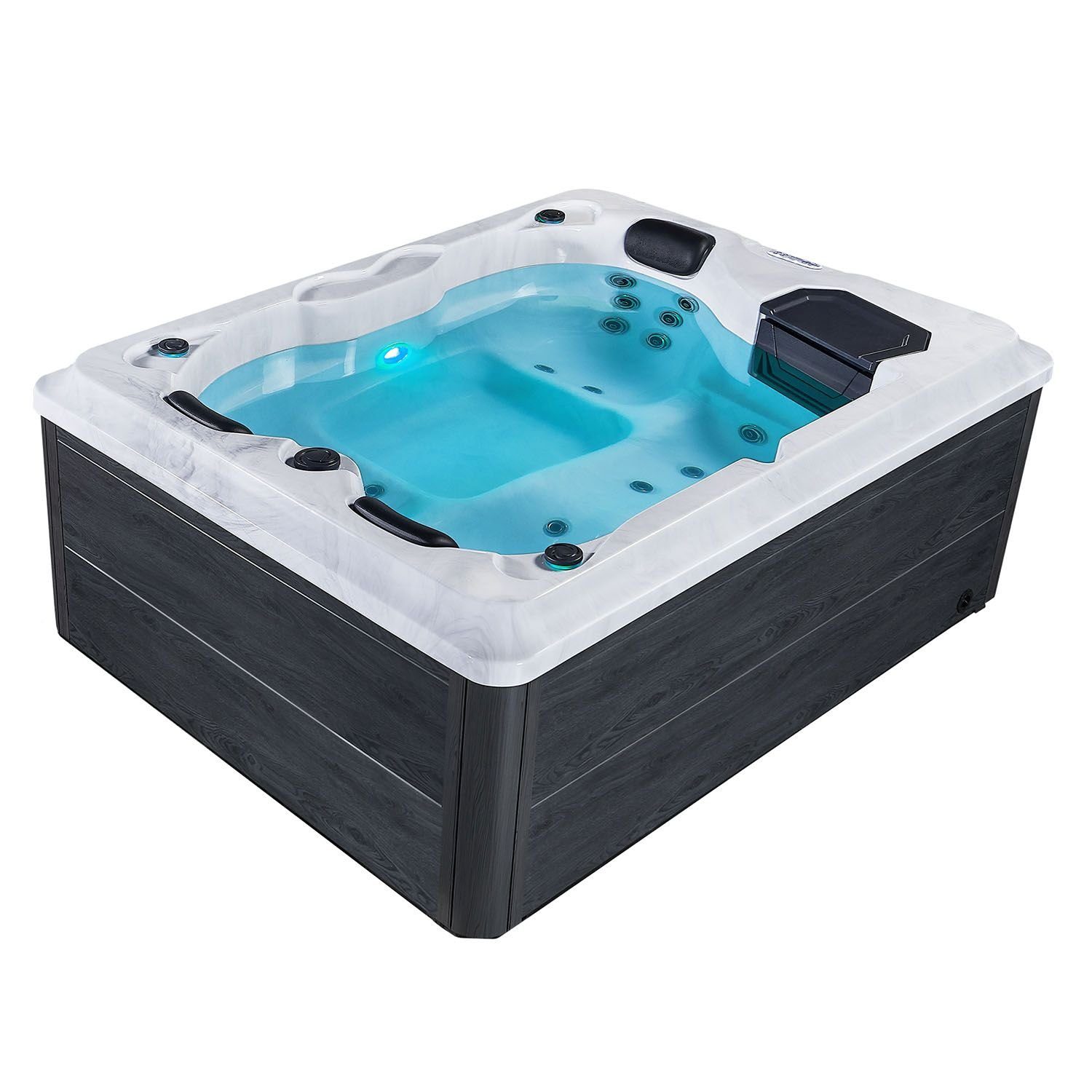 Artsauna Whirlpool Oasis, (Spa mit Massagedüsen, LED-Beleuchtung, inkl. Abdeckung)