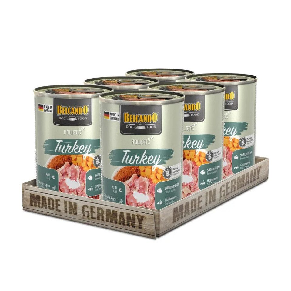 Belcando Holistic Turkey - getreidefreies Nassfutter mit feinstem Truthahn 6x400g