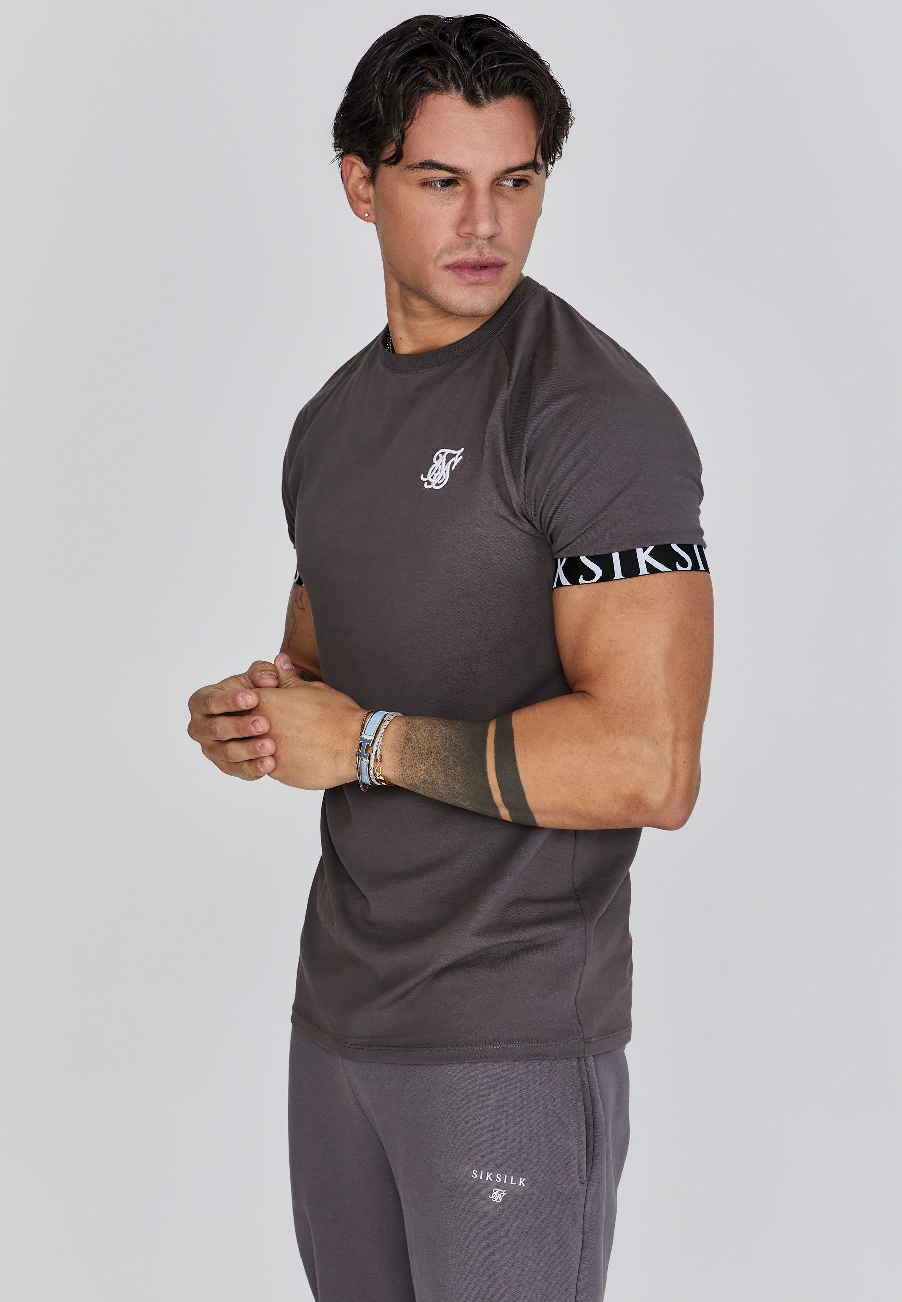 Siksilk T-Shirt SikSilk Herren Graues Tech günstig online kaufen