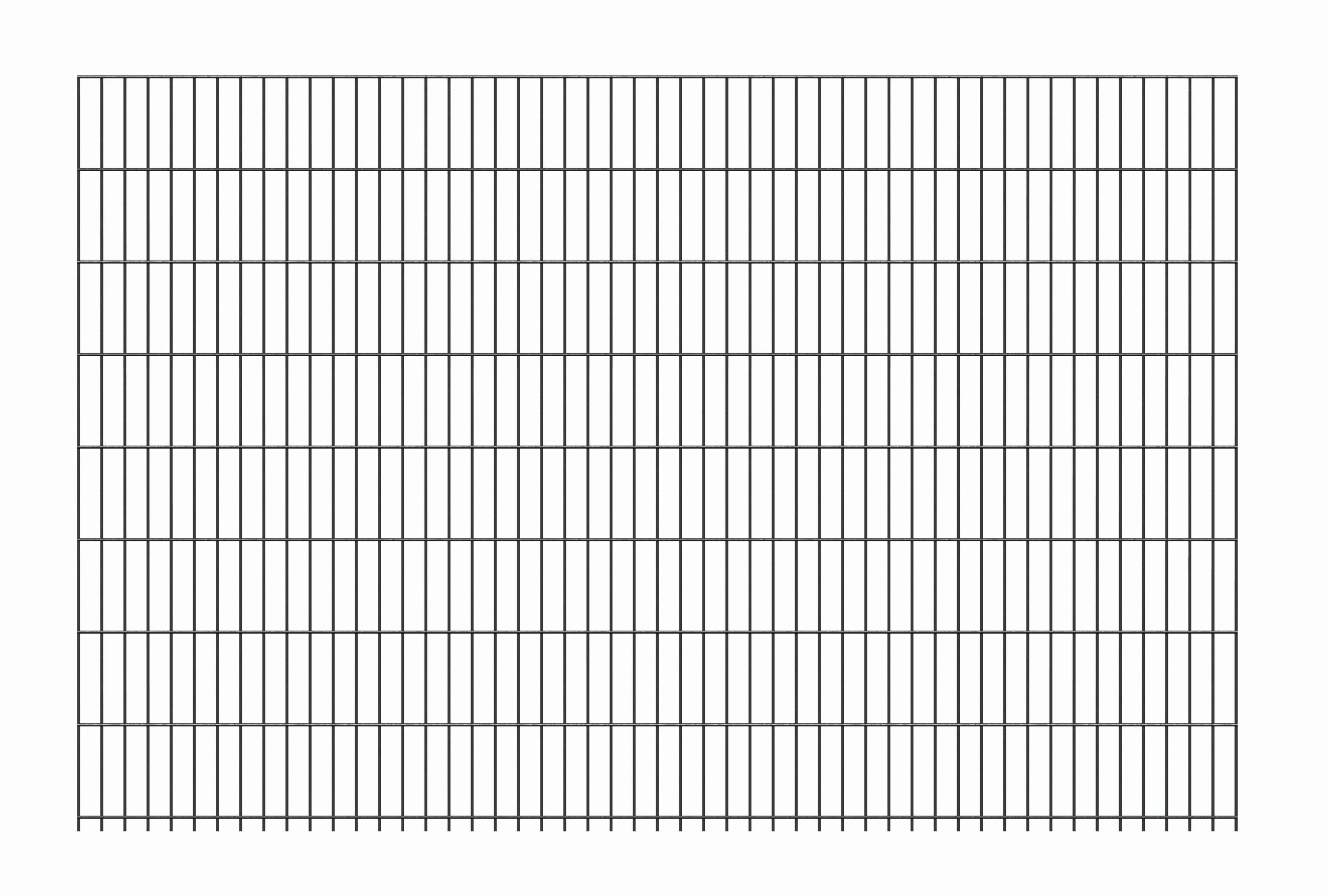 Alberts Einstabmattenzaun Doppelstab-Gittermatte6/5/6anth2500x1630, Doppelstab-Gittermatte6/5/6anth2500x1630