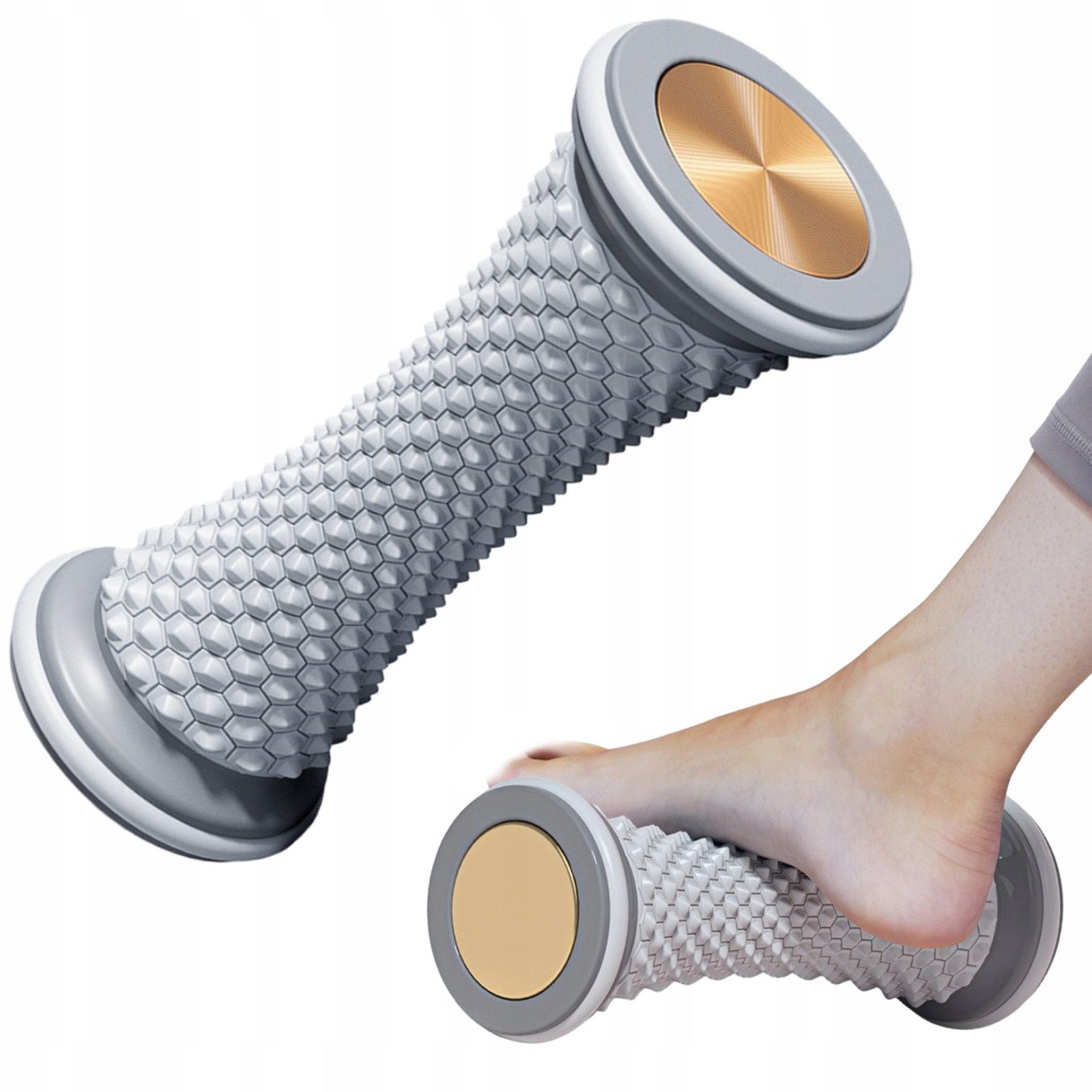 HAUSS SPOLE Massageroller Fußmassagegerät manuell zur Stärkung des Fußgewölbes,Fußmassageroller, ergonomischer Triggerpunkt-Massager 1-tlg., Fußreflexzonenmassage, zur Linderung von Plantarfasziitis Fußgewölbeschmerzen Muskelkater