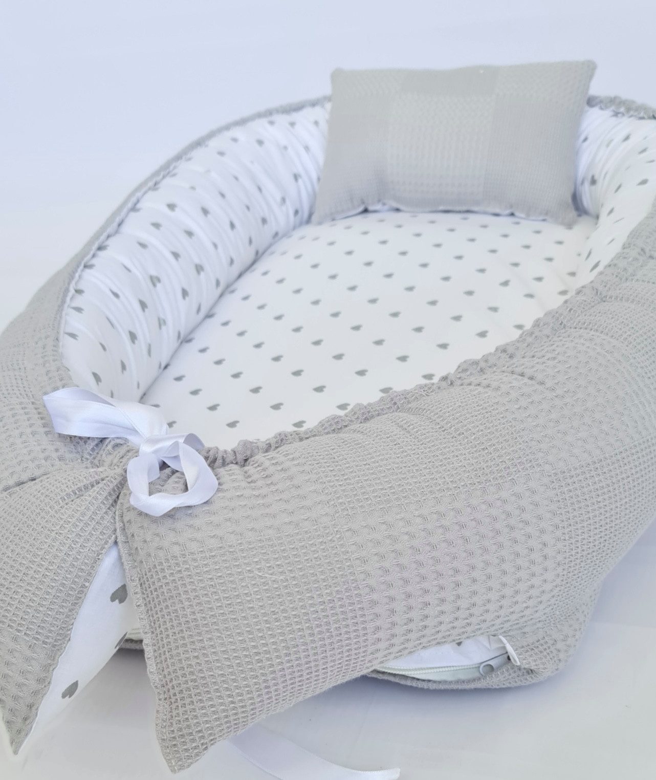 Baby Fancyroom Bettnestchen Babynest mit XL Liegefläche dicke Matratze 100% Baumwolle Babynestchen, (Babycocoon Reisebett Nestchen Kuschelnest, Neugeborene Erstausstattung), XL Liegefläche