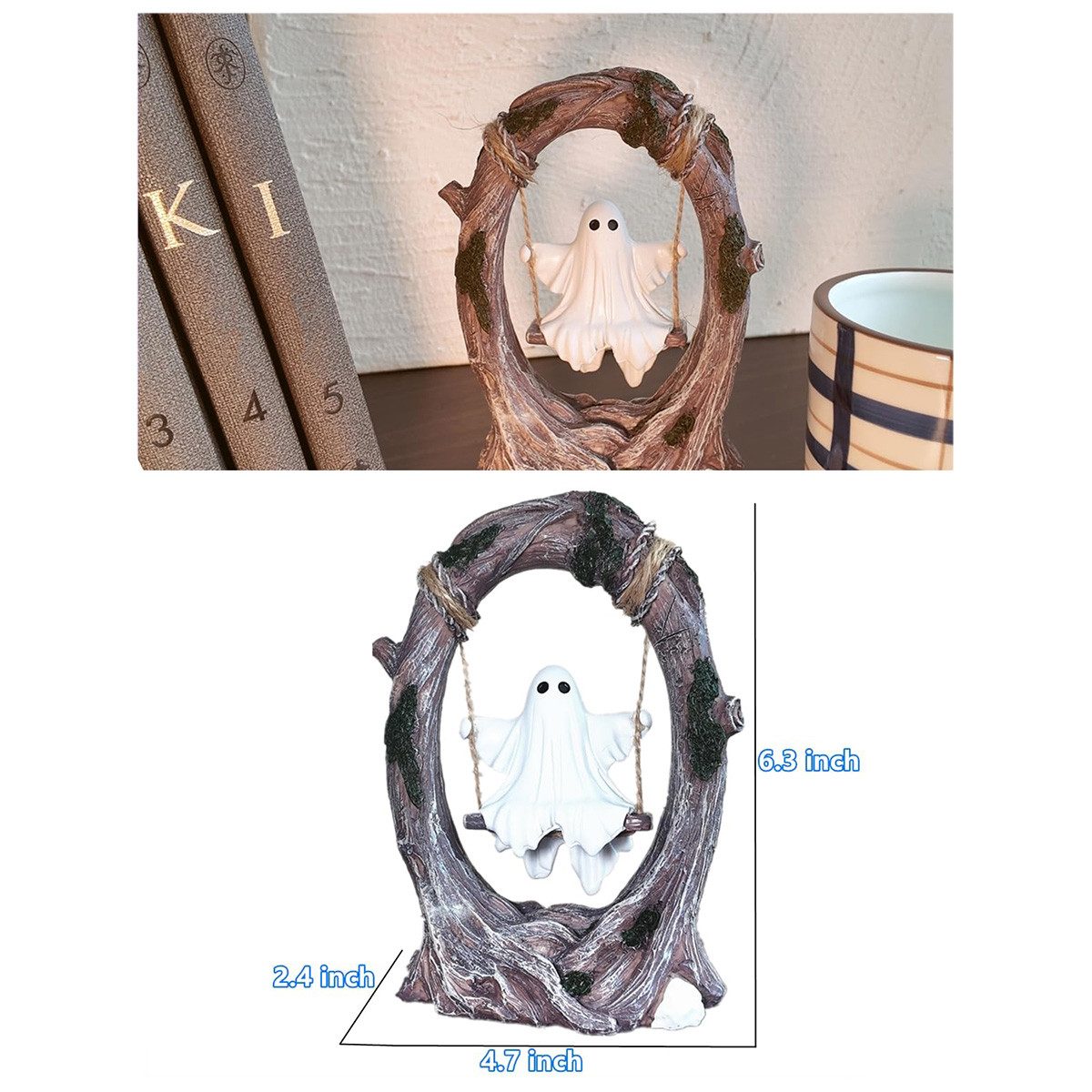 Welikera Dekofigur Schaukelnde Geisterstatue Halloween Figur süße Geister D günstig online kaufen