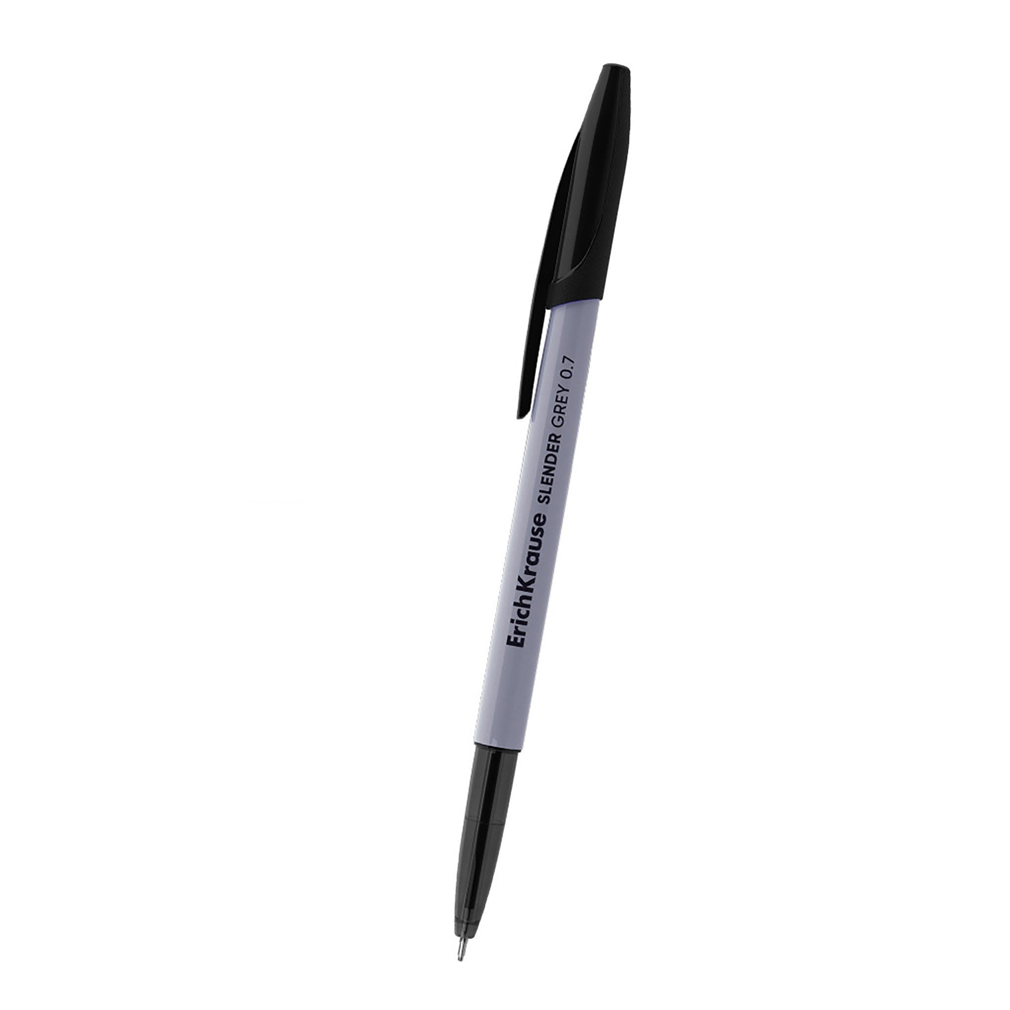 Erich Krause Kugelschreiber, Kugelschreiber Slender Grey Stick 0,26mm 1 Stück Schwarz