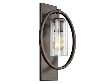 meineWunschleuchte LED Wandleuchte, LED wechselbar, warmweiß, innen ausgefallene Designer-lampen Treppenhaus Industrial Style H 46cm