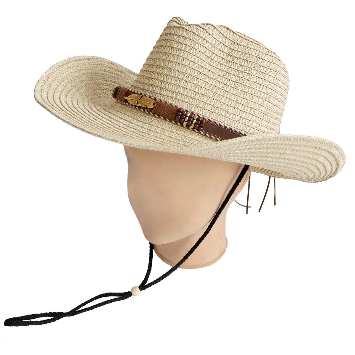 Vivi Idee Cowboyhut Strohhut Unisex, Sonnenhut Westernhut Faltbar, Sommerhu günstig online kaufen