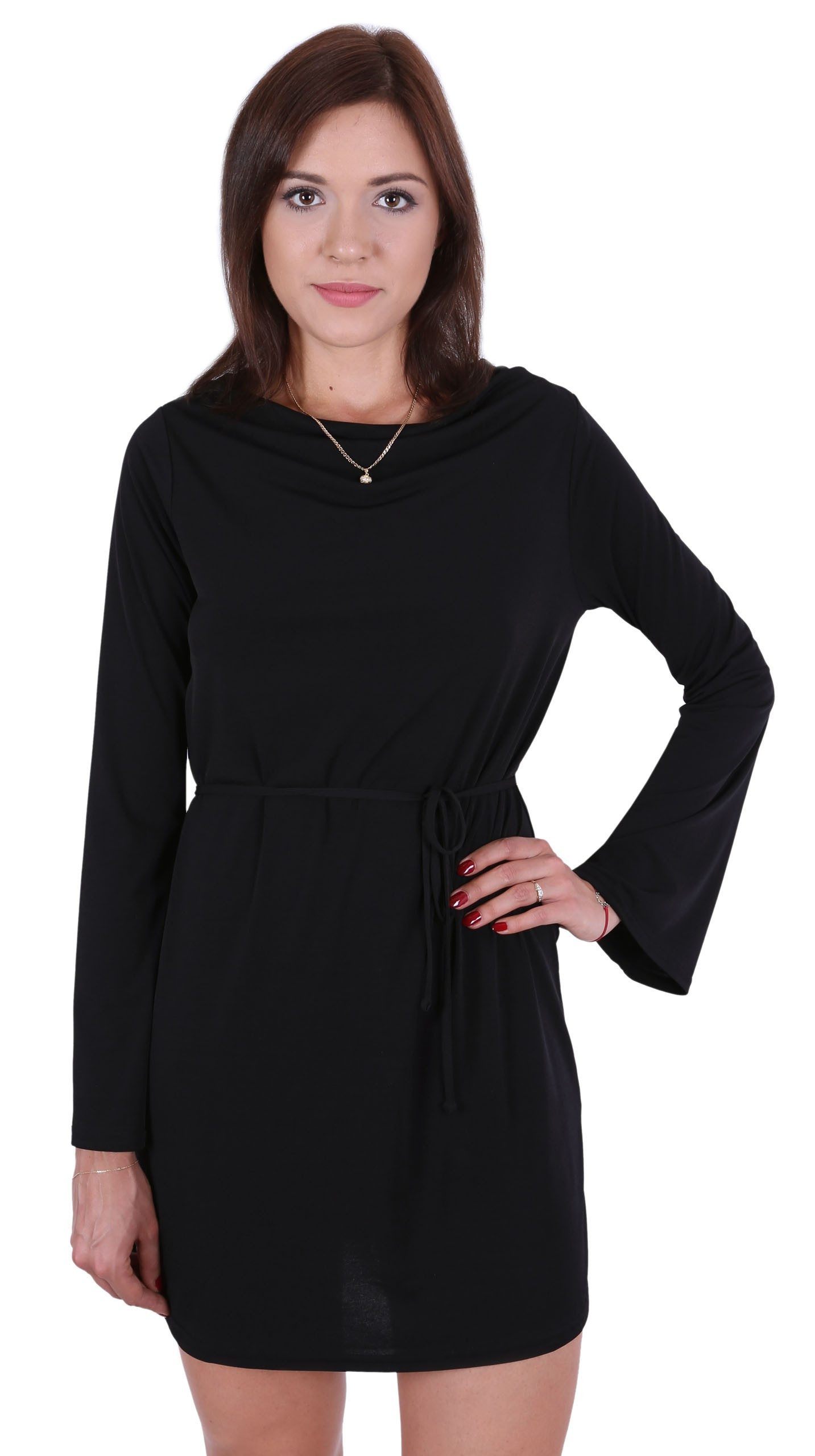 Sarcia.eu Minikleid John Zack das kleine Schwarze mit langen Ärmel M-L