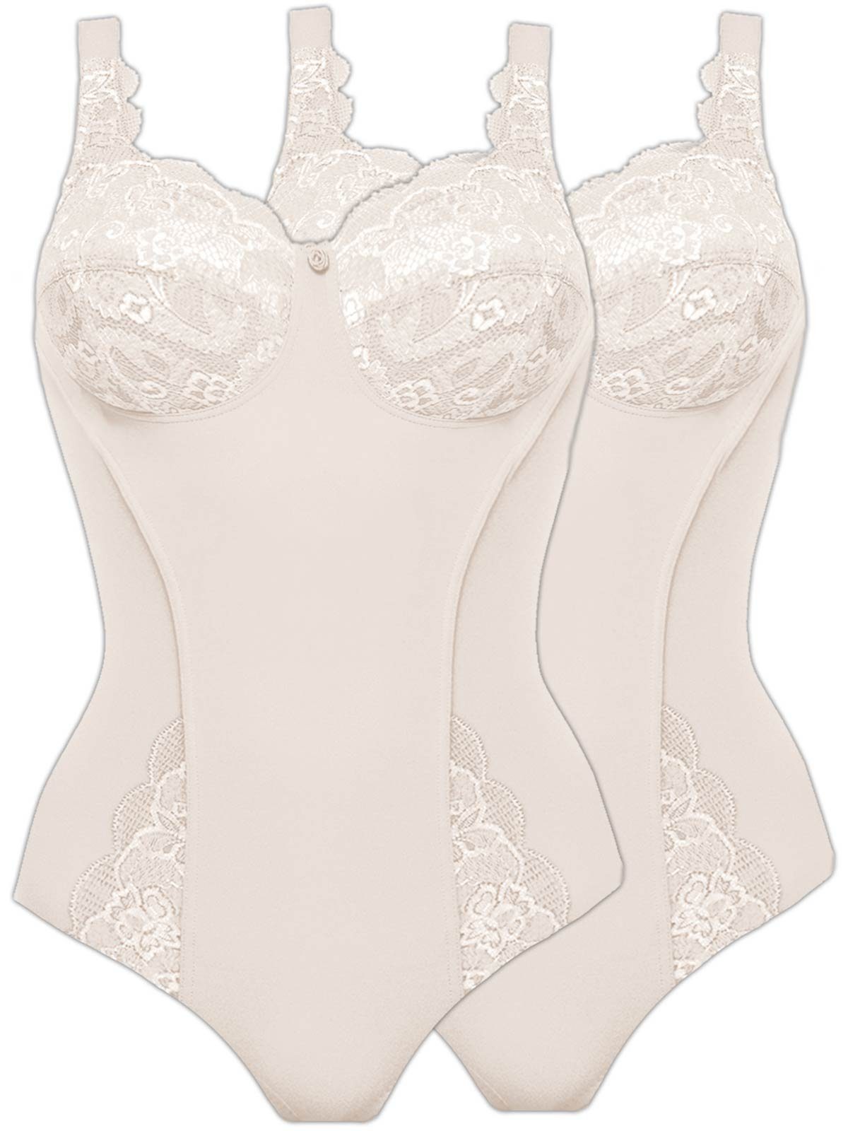 Susa Body 2er Pack Latina formendes (Spar-Set, Vorderfutter ohne Bügel 2-tlg) Body ivory-ivory