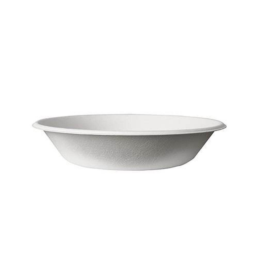 PAPSTAR Schale 50 Schalen, Zuckerrohr "pure" 680 ml Ø 19 cm · 4 cm weiss