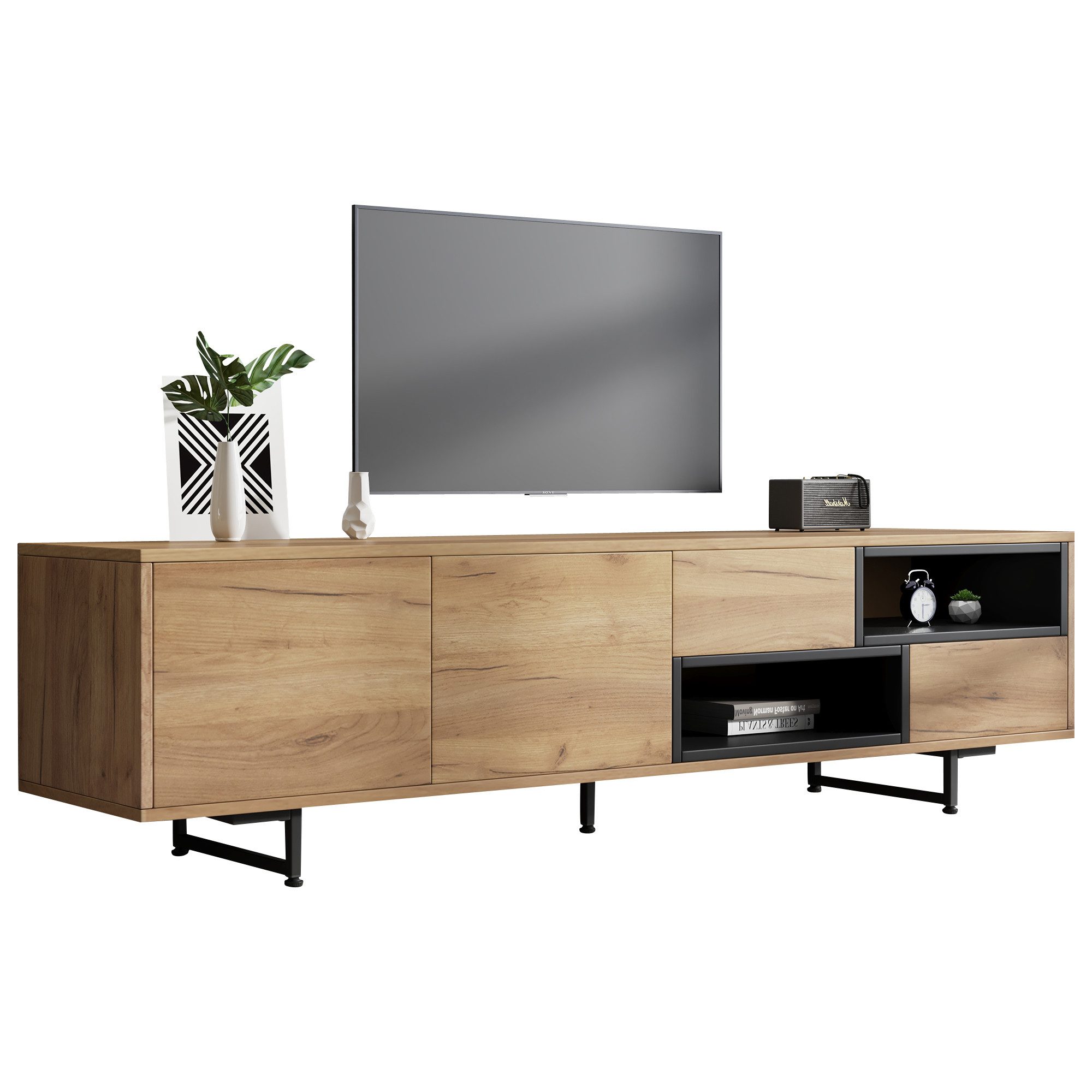 Lowboard TV-Schrank Mit Schublade, Lange 173 cm