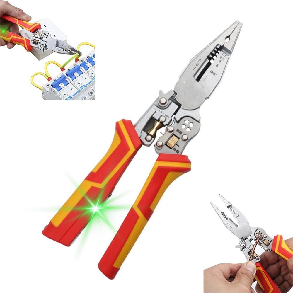 Coonoor Abisolierzange mit Strommessfunktion, 9 in 1 Zange Elektriker