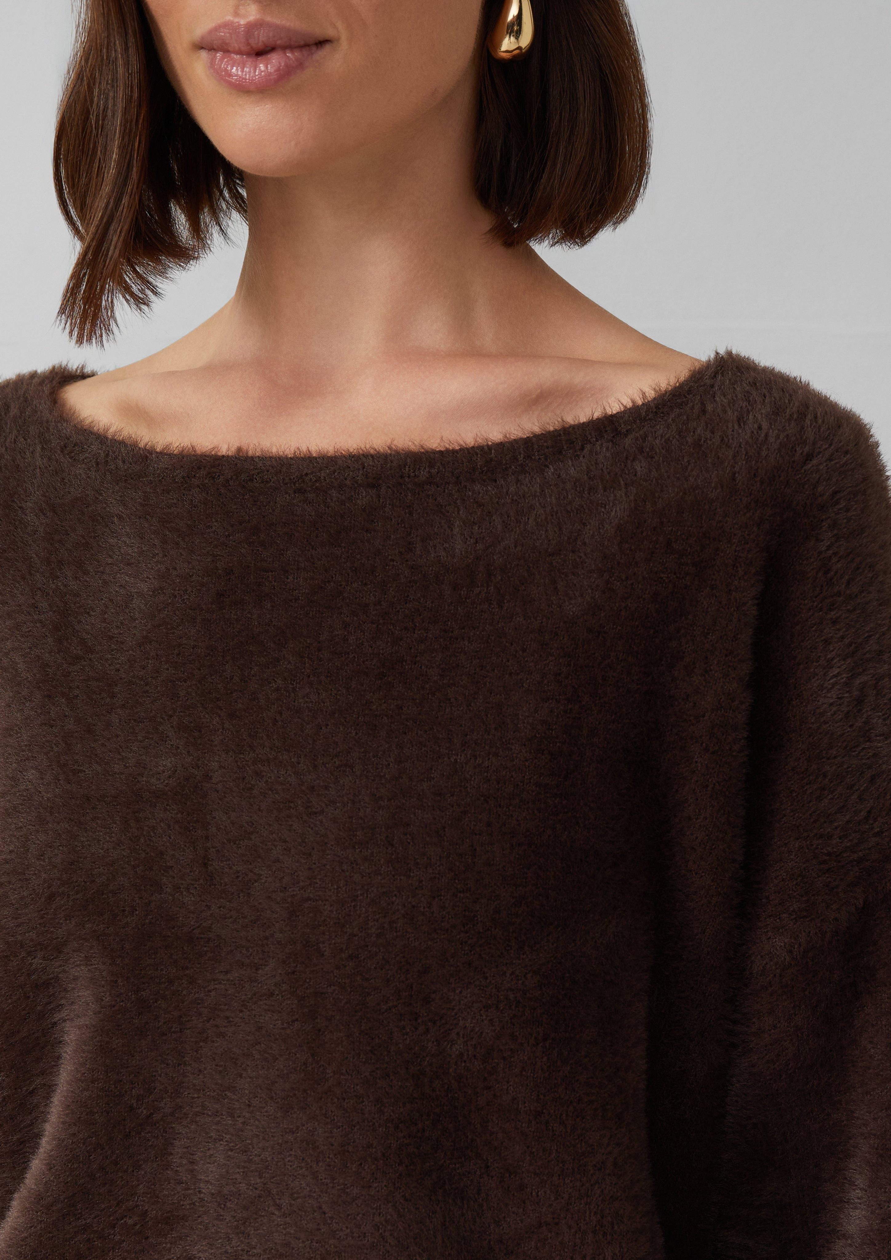 s.Oliver BLACK LABEL Strickpullover Flauschiger Pullover günstig online kaufen