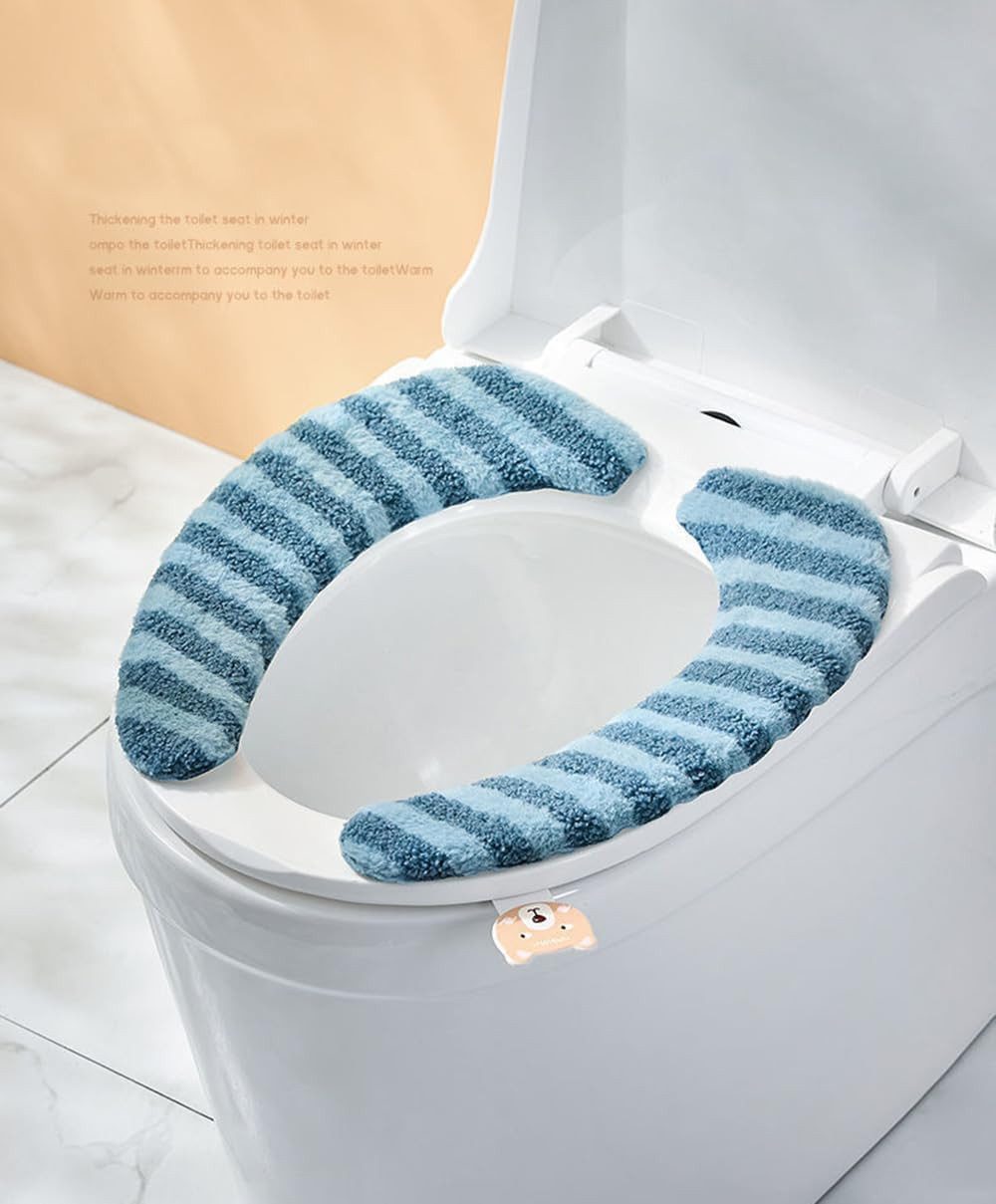 FELIXLEO WC-Deckelbezug Toilettensitzbezug Plüsch WC Sitzbezüge Warm Waschbar
