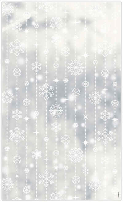 Fensterfolie Look Schneeflocken white, MySpotti, halbtransparent, glatt, 60 x 100 cm, statisch haftend