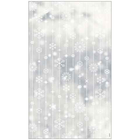 Fensterfolie Look Schneeflocken white, MySpotti, halbtransparent, glatt, 60 x 100 cm, statisch haftend