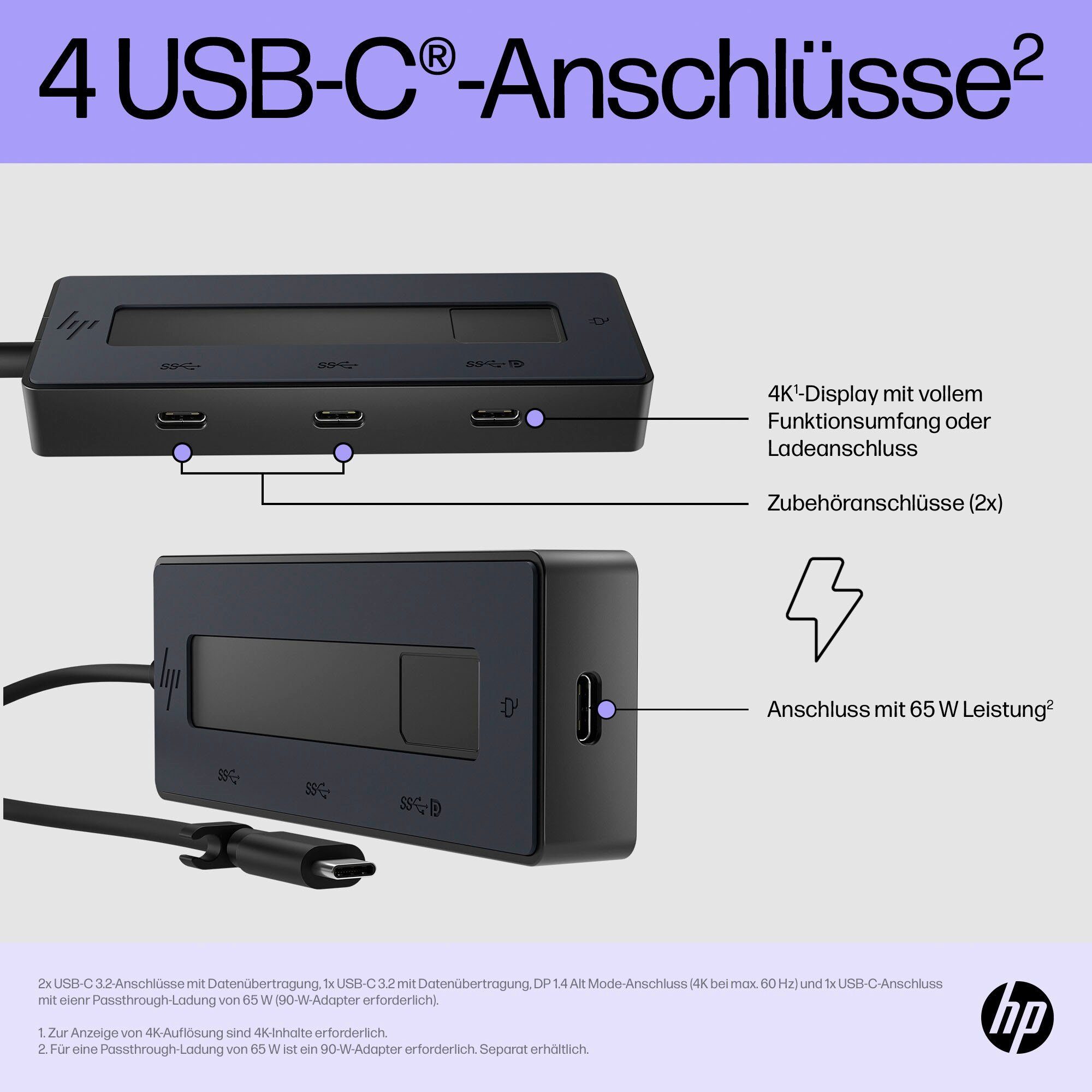 HP Laptop-Dockingstation Universal USB-C Multiport-Hub