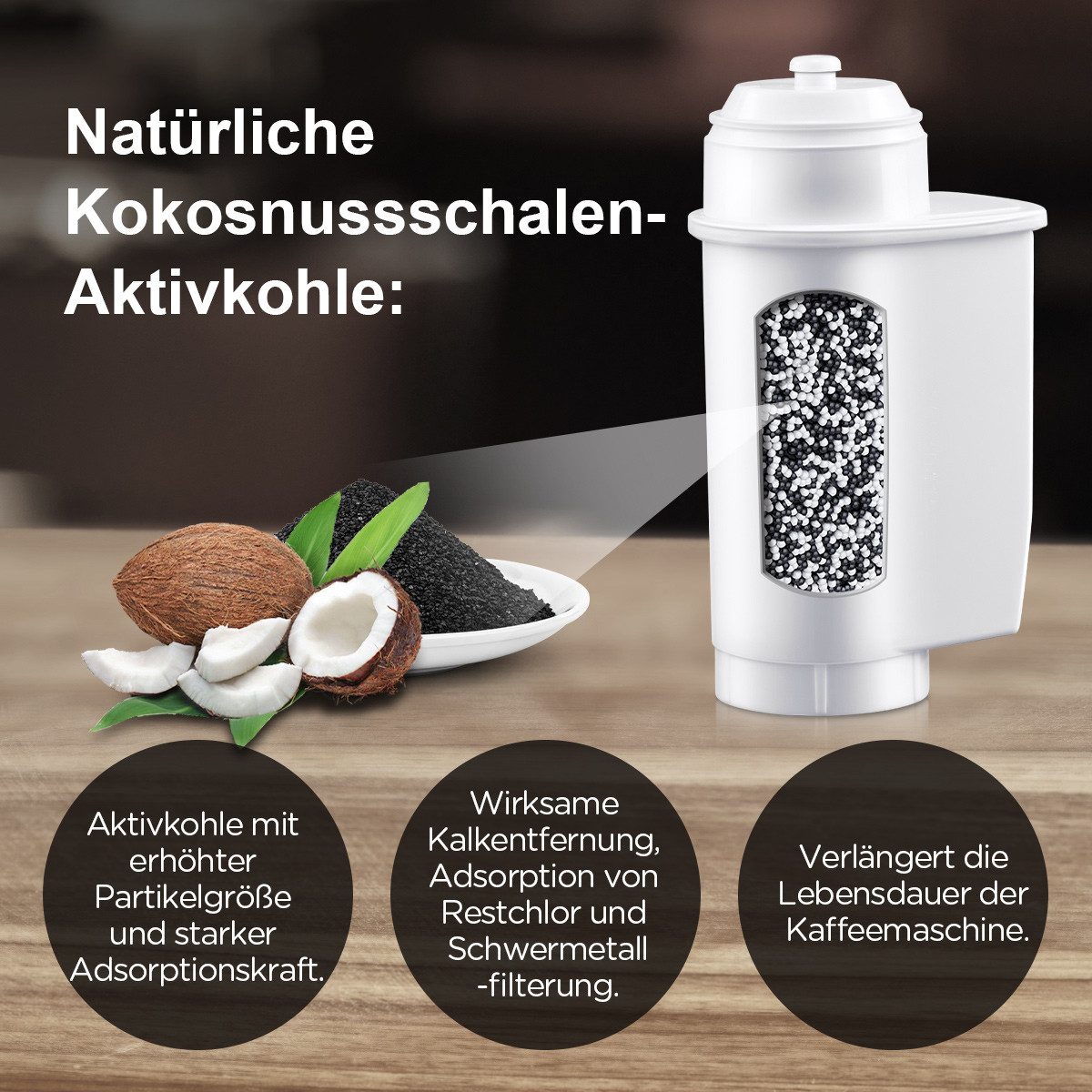 Filswa Ersatzfilter für Siemens EQ Series, EQ3/EQ6/EQ9, für Brita Intenza 575491,8 Stück, Zubehör für Siemens EQ Series und plus series, EQ3/5/6 Plus/7/8/9, Ers – Bild 3 von 5