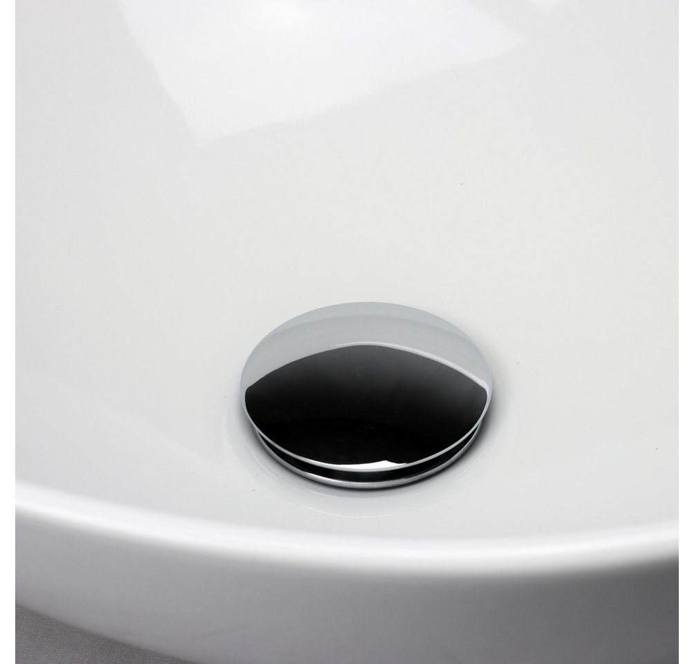 Thumbnail - Stabilo Sanitär Waschbecken Waschbecken Keramik Aufsatzwaschbecken Oval Komplettset (Komplett-Set, 1-St., mit Komplettse...