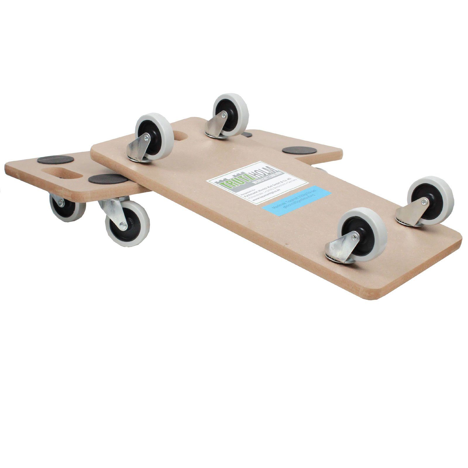 Transportroller 2er Set Transportroller SOFT WHEEL indoor MDF Platte 200 kg