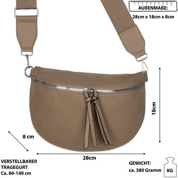 EAAKIE Gürteltasche Bauchtasche Umhängetasche Crossbody-Bag Hüfttasche Kunstleder Italy-De, als Schultertasche, CrossOver, Umhängetasche tragbar