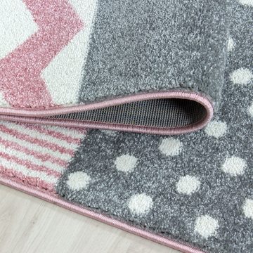 Kinderteppich Kinder Teppich Kikki Pink, Teppich Boss, rund, Höhe: 11 mm