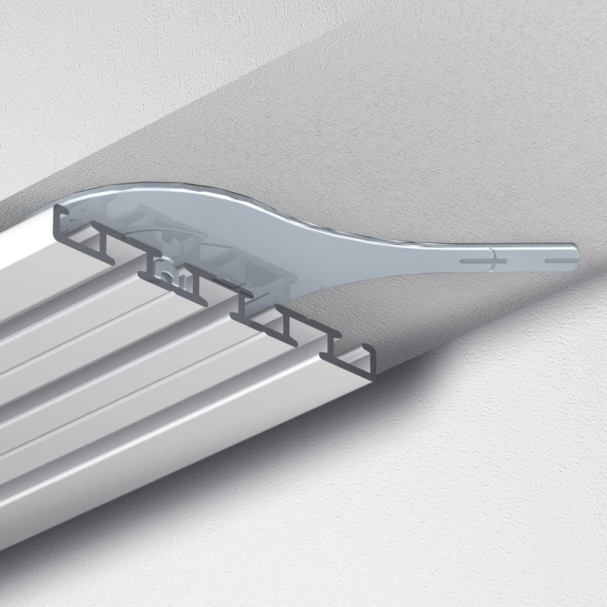 Garduna Gardinenschiene Wendeschiene, 3-/4-läufig, weiß, gebohrt günstig online kaufen