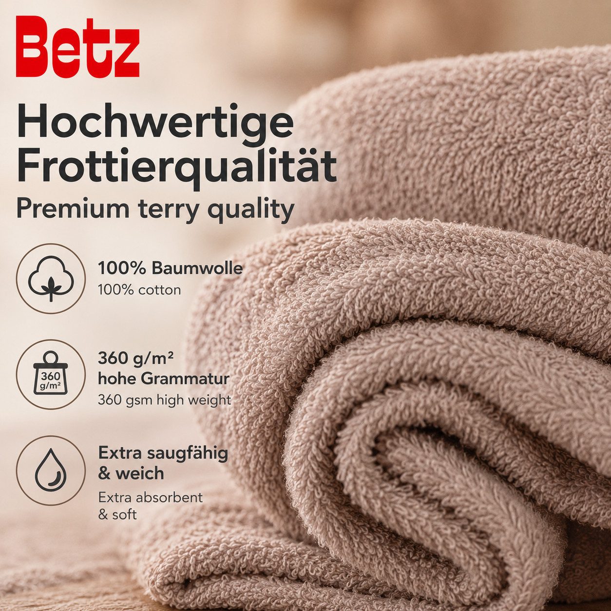 Betz Handtuch Set Betz 12 tlg. Handtuch Set Berlin, 100% Baumwolle (12 Teile, 12-St) – Bild 4 von 5